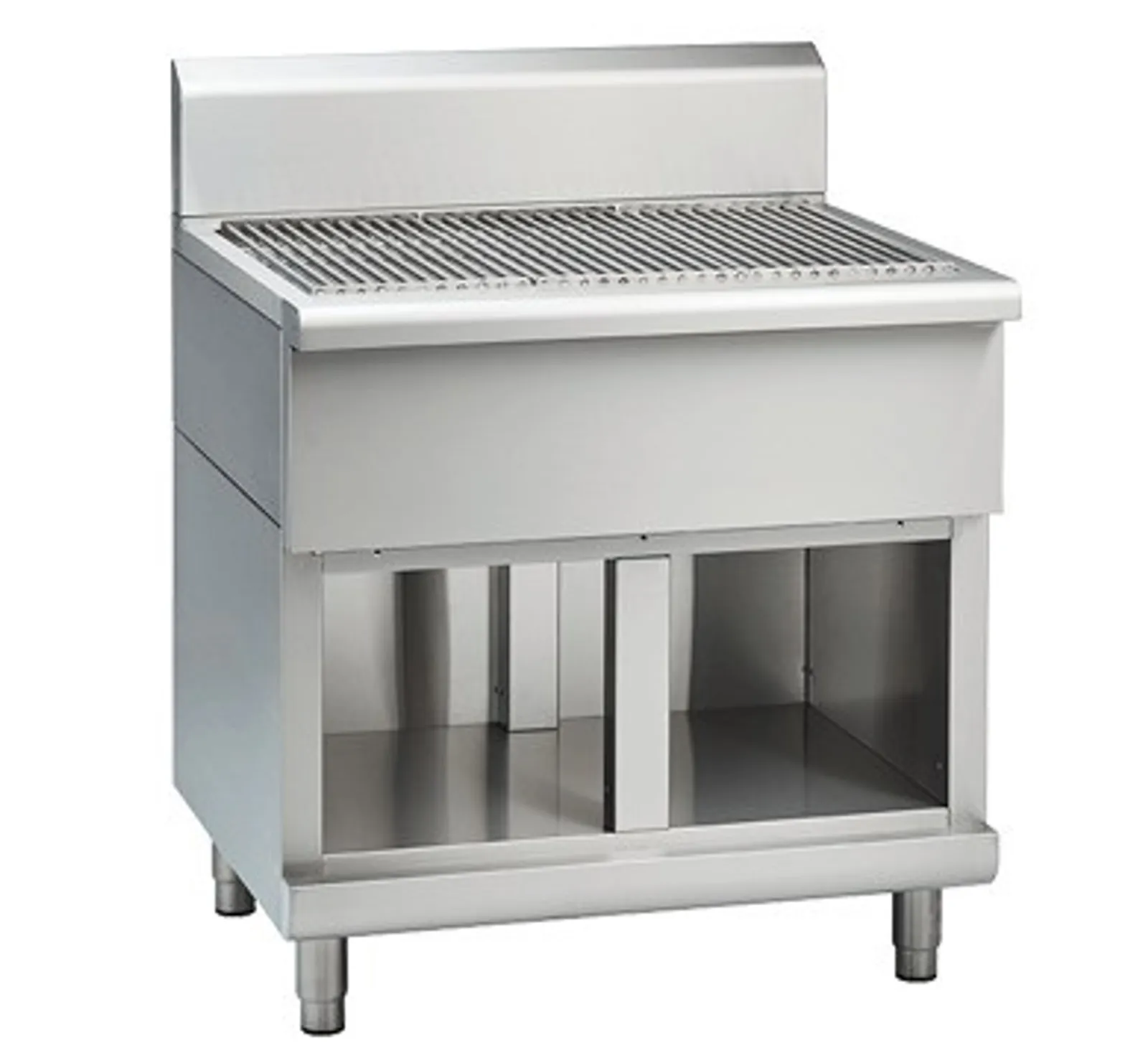 Waldorf 800 Series SF8900-CB - 900mm Solid Fuel Grill - 215mm Splashback Version - Cabinet Base