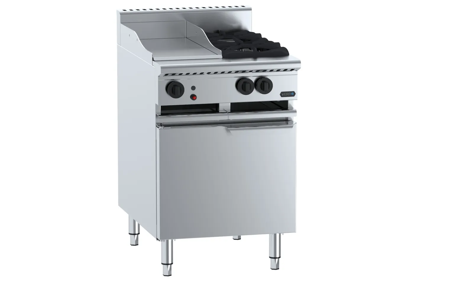 VERRO VBT-SB2-GRP3 Combination Two Open Burners & 300mm Grill Plate