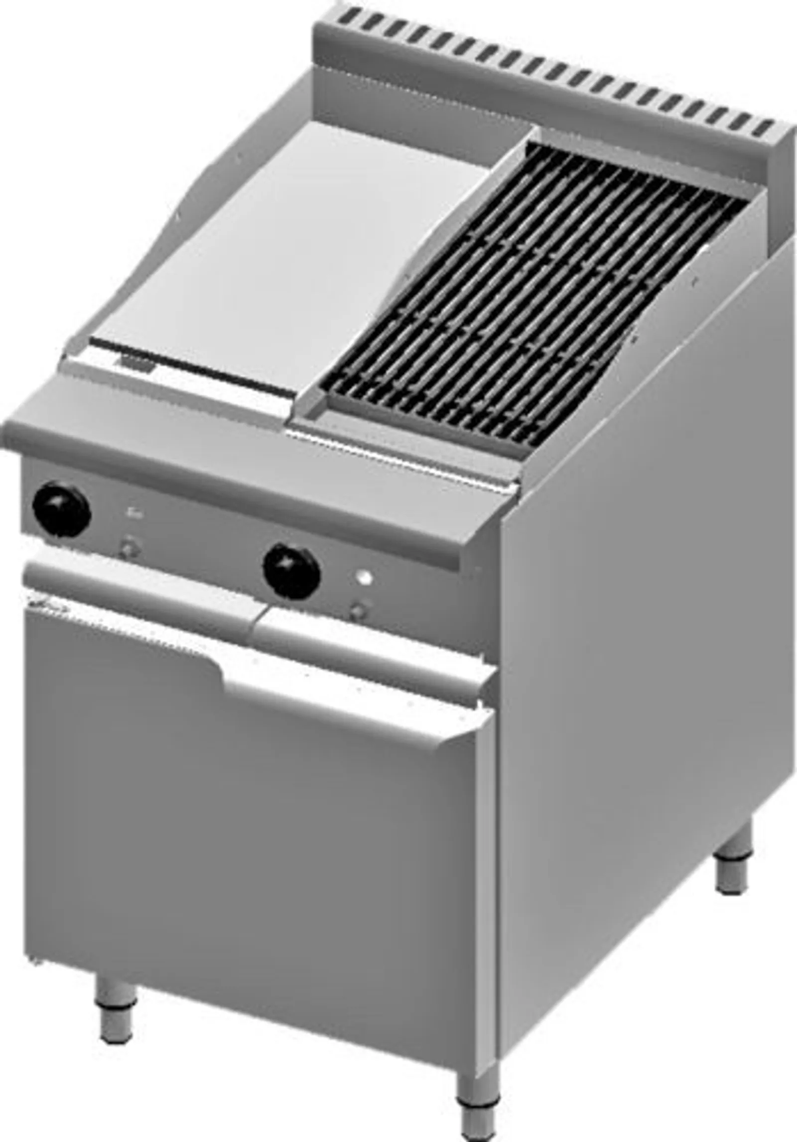 VERRO VBT-GRP3-CBR3 Combination 300mm Grill Plate & 300mm Char Broiler