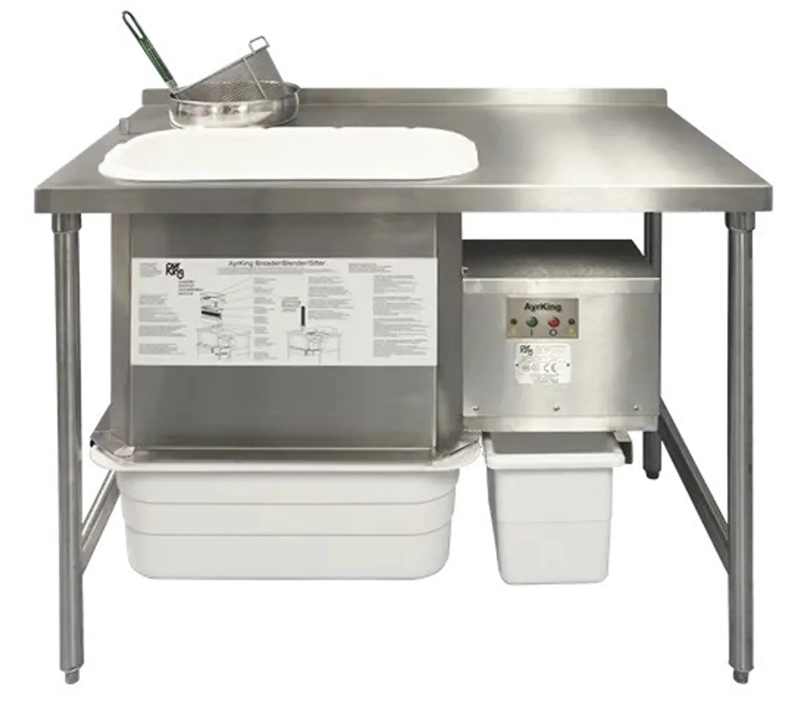 Ayrking BBS-U-4830-BPC - Manual Breading Workstation with Integrated Automatic Blender/Sifter Machine