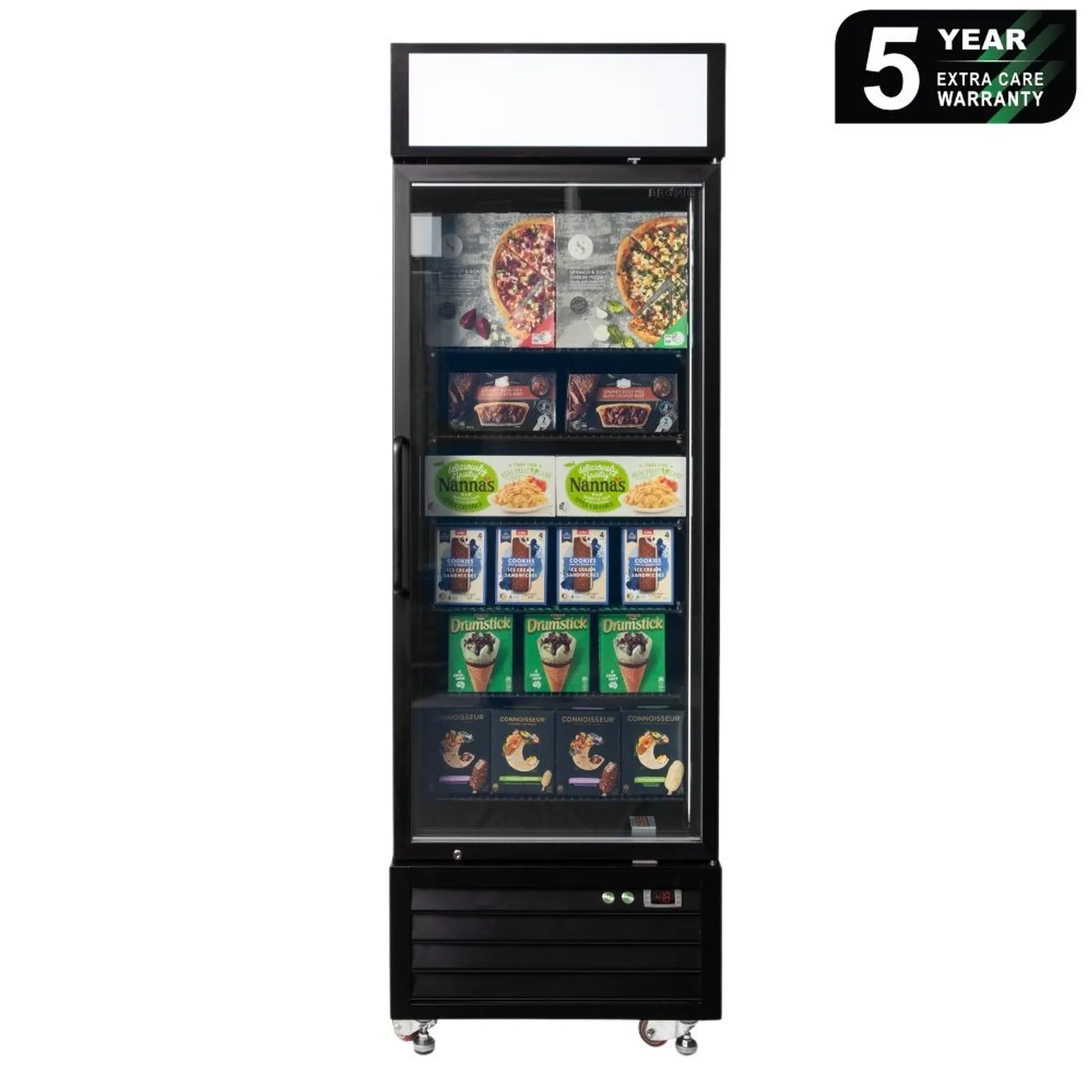 Bromic UF0550GDL-NR - Upright Display Freezer 546L - 1 Door - Flat Glass - Lightbox