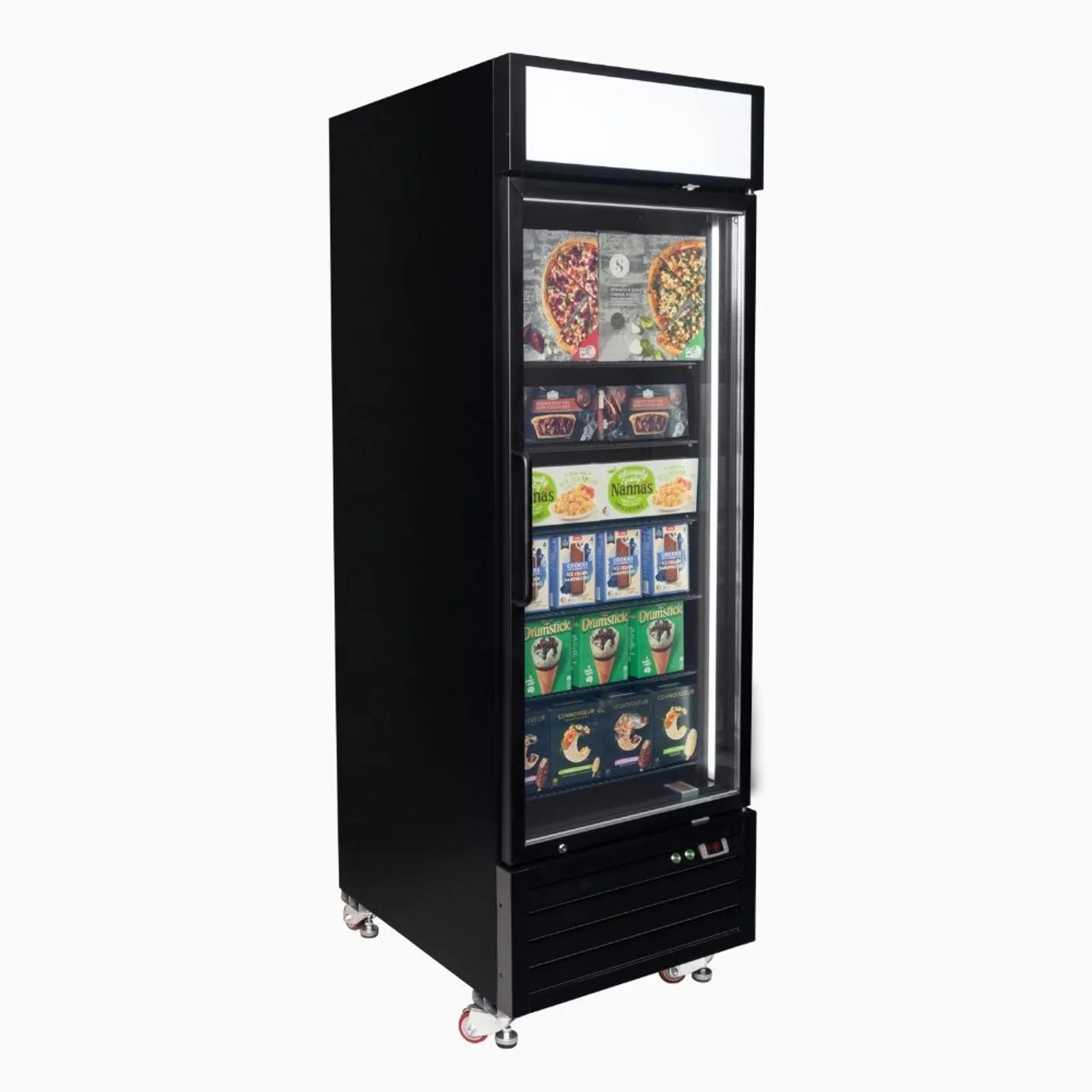 Bromic UF0550GDL-NR - Upright Display Freezer 546L - 1 Door - Flat Glass - Lightbox