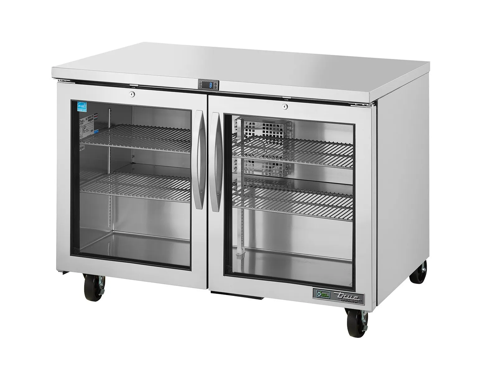 True Refrigeration TUC-48G-HC~FGD01 - Undercounter Foodservice Refrigerator, 2 Glass Swing Doors
