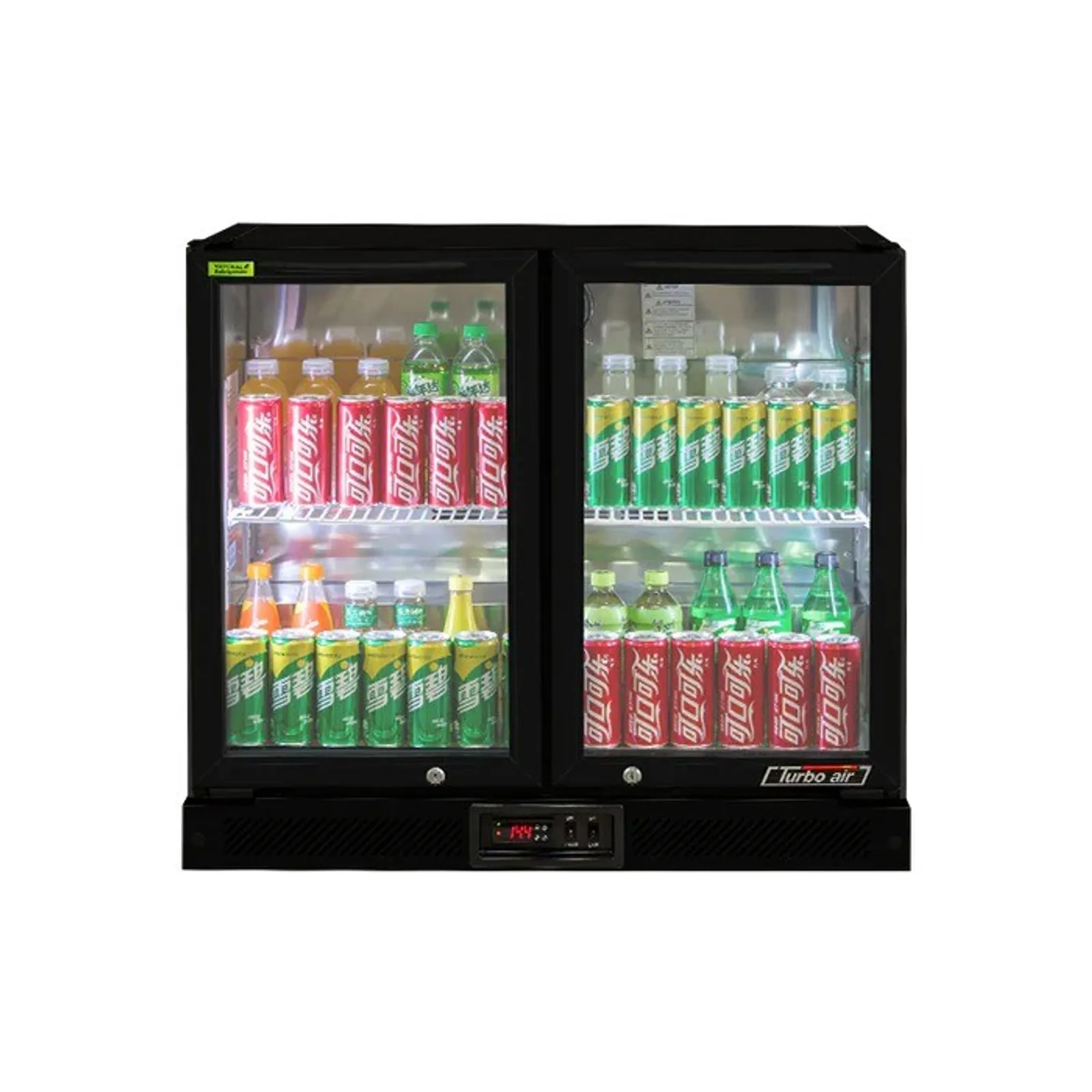 Turbo Air TB9-8H-SWBBB-N - 2 Glass Door Back Bar Fridge - Clearance