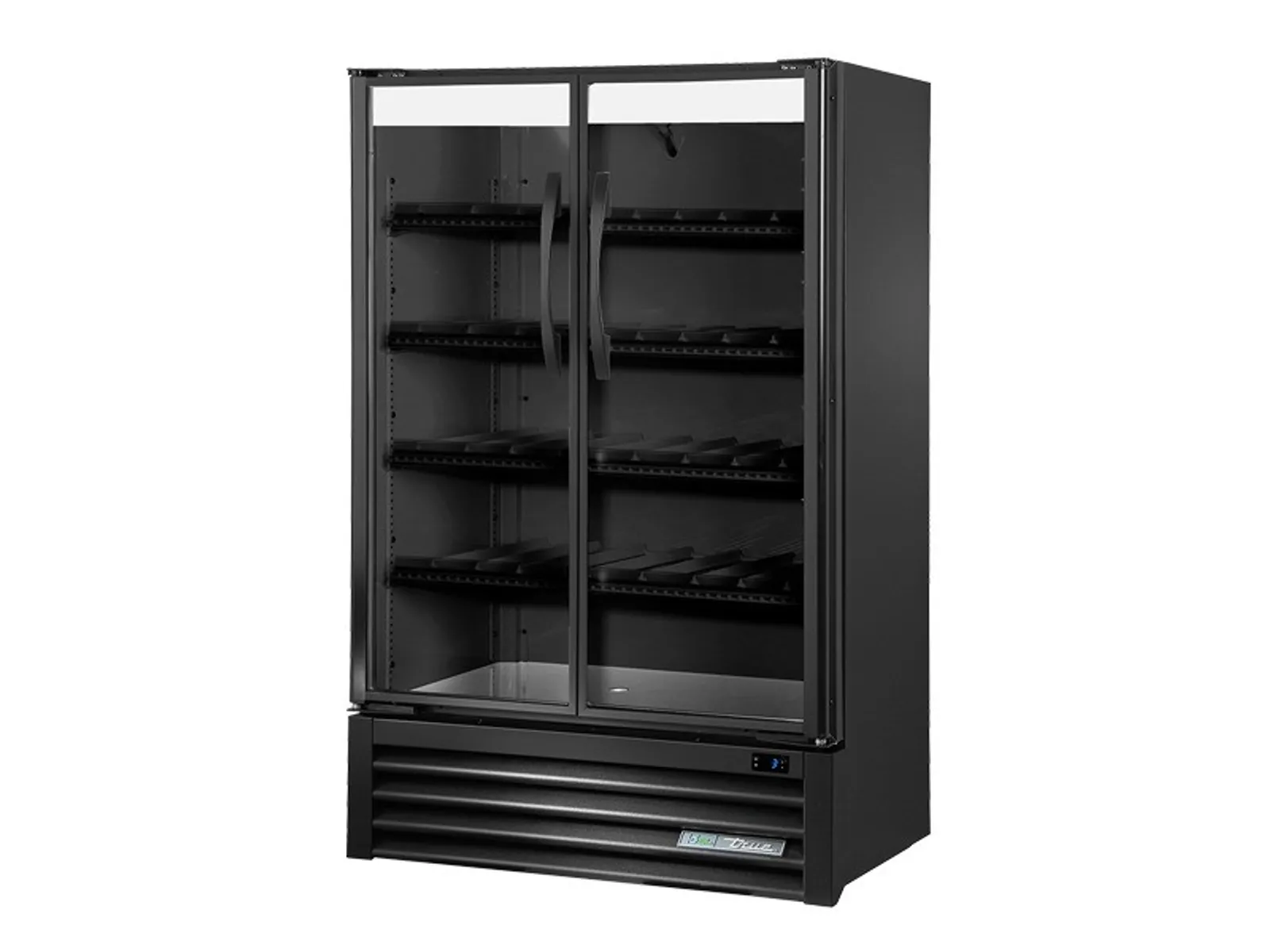 True Refrigeration TVM-36SL-HC~VM03 - Visual Retail Merchandiser Refrigerator, 2 Glass Swing Doors, Reduced Height