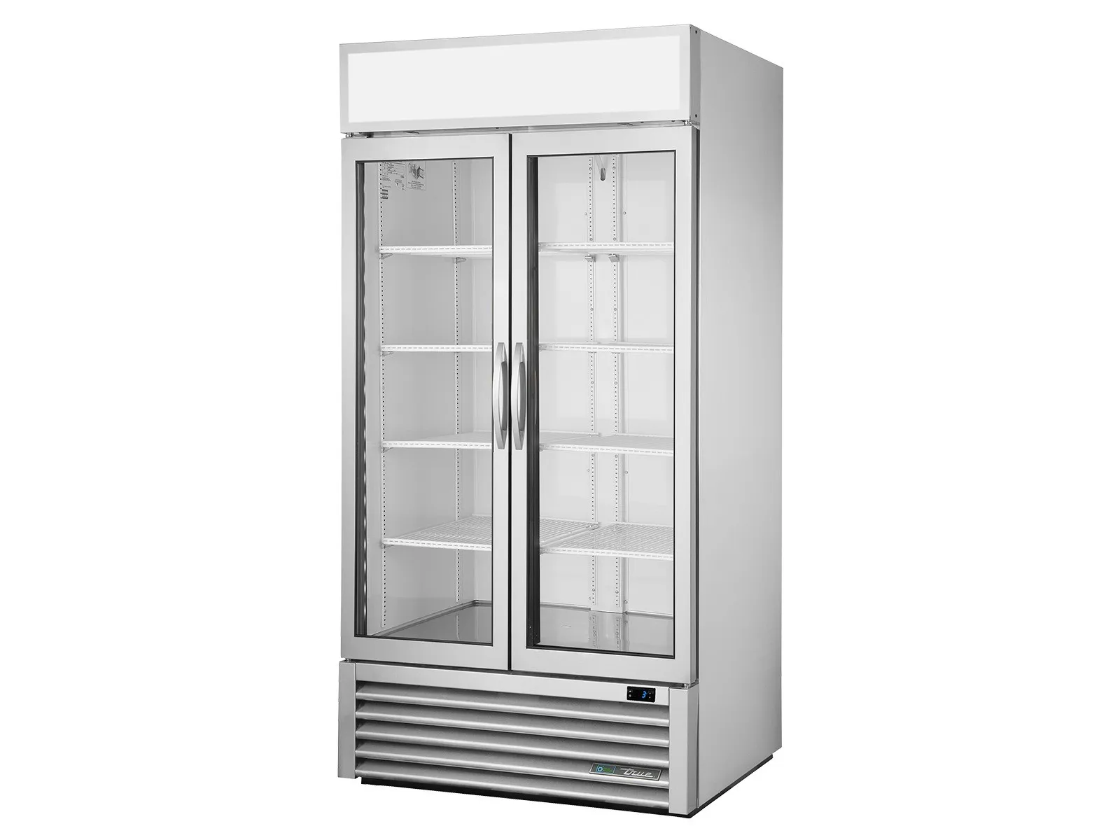 True Refrigeration GDM-35-HC~FGD01 - Upright Retail Merchandiser Refrigerator, 2 Full Glass Swing Doors