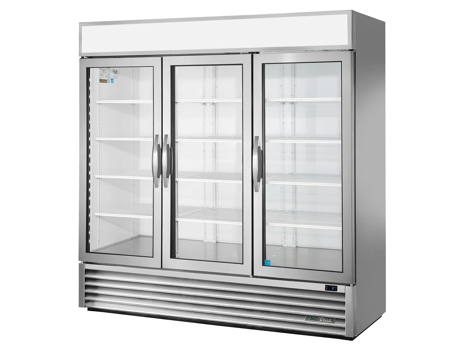 True Refrigeration GDM-72-HC~FGD01 - Upright Retail Merchandiser Refrigerator, 3 Full Glass Swing Doors