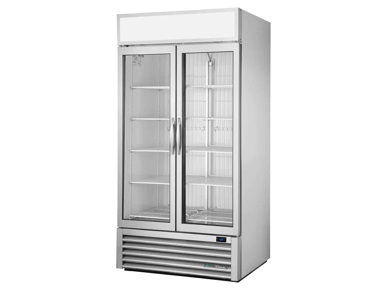 True Refrigeration GDM-35F-HC~FGD01 - Upright Retail Merchandiser Freezer, 2 Full Glass Swing Doors