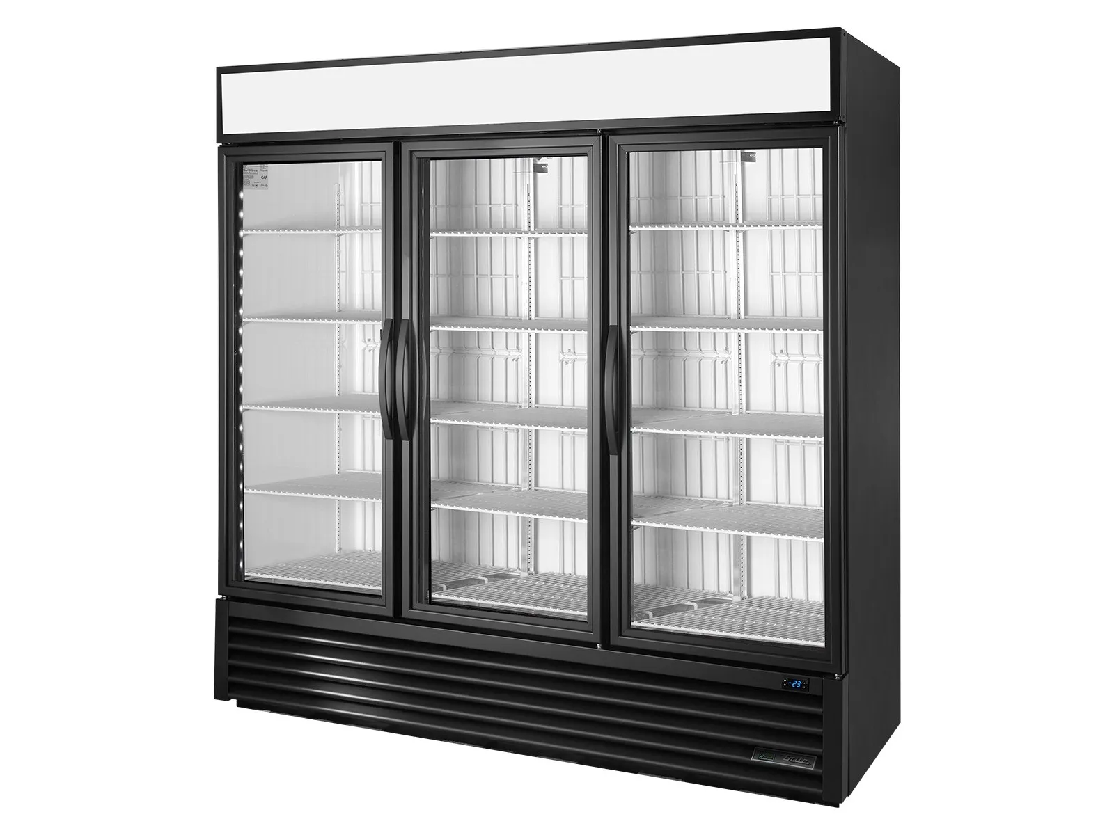 True Refrigeration GDM-72F-HC~TSL01 - Upright Retail Merchandiser Freezer, 3 Full Glass Swing Doors