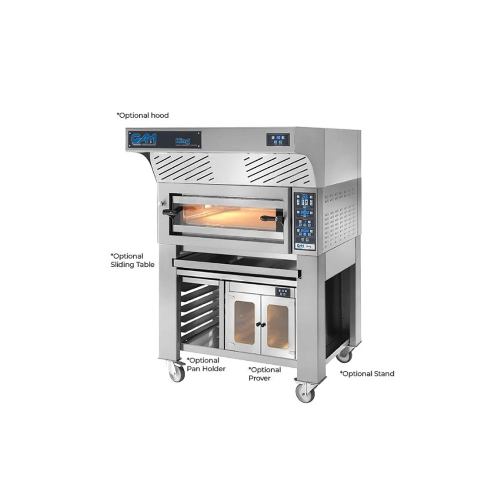 GAM FORKING4TR400TOP-1 - King 4 Electric Single Deck Pizza Oven – 4 Pizza Capacity