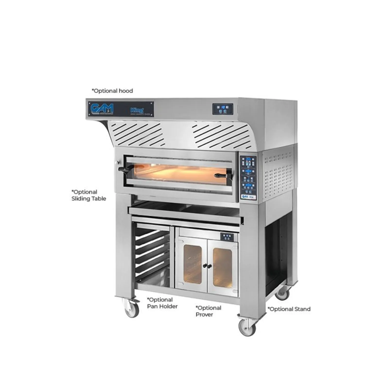 GAM FORKING6GTR400TOP - King 6 Electric Single Deck Pizza Oven – 6 Pizza Capacity