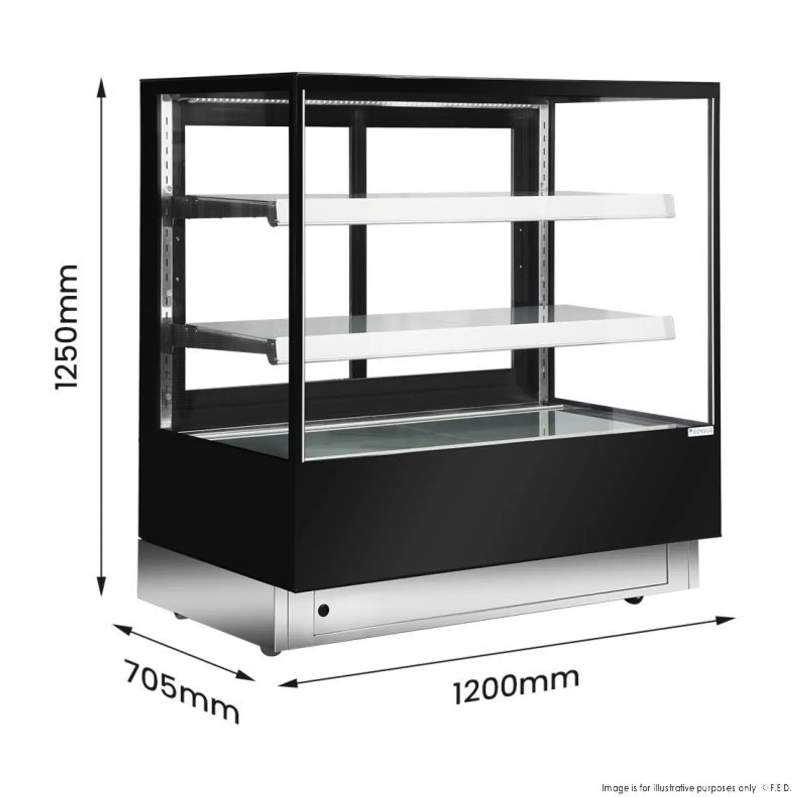 Bonvue CL1200-2S - Elite Cold Displays with 2 shelves