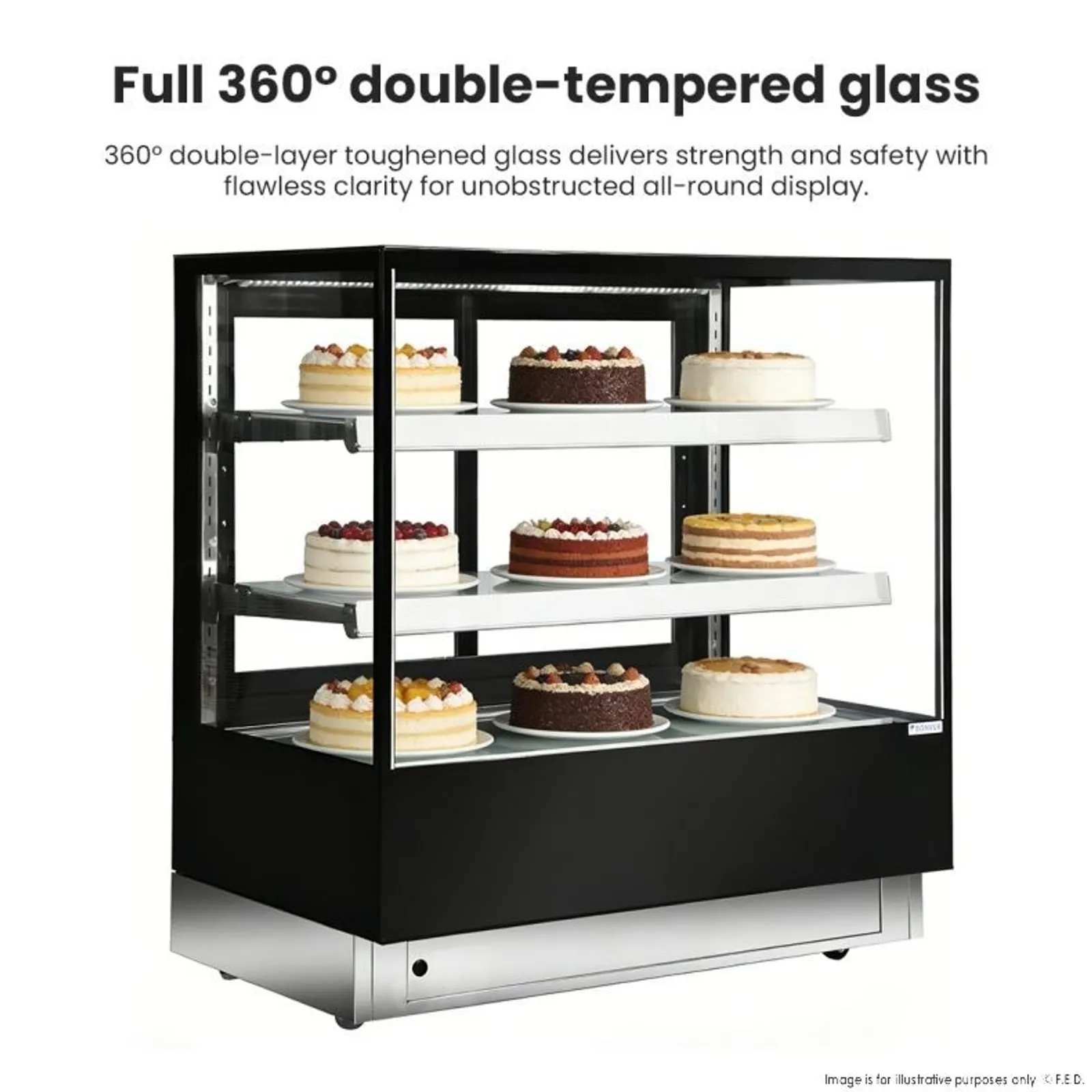 Bonvue CL1500-2S - Elite Cold Displays with 2 shelves, 1500mm