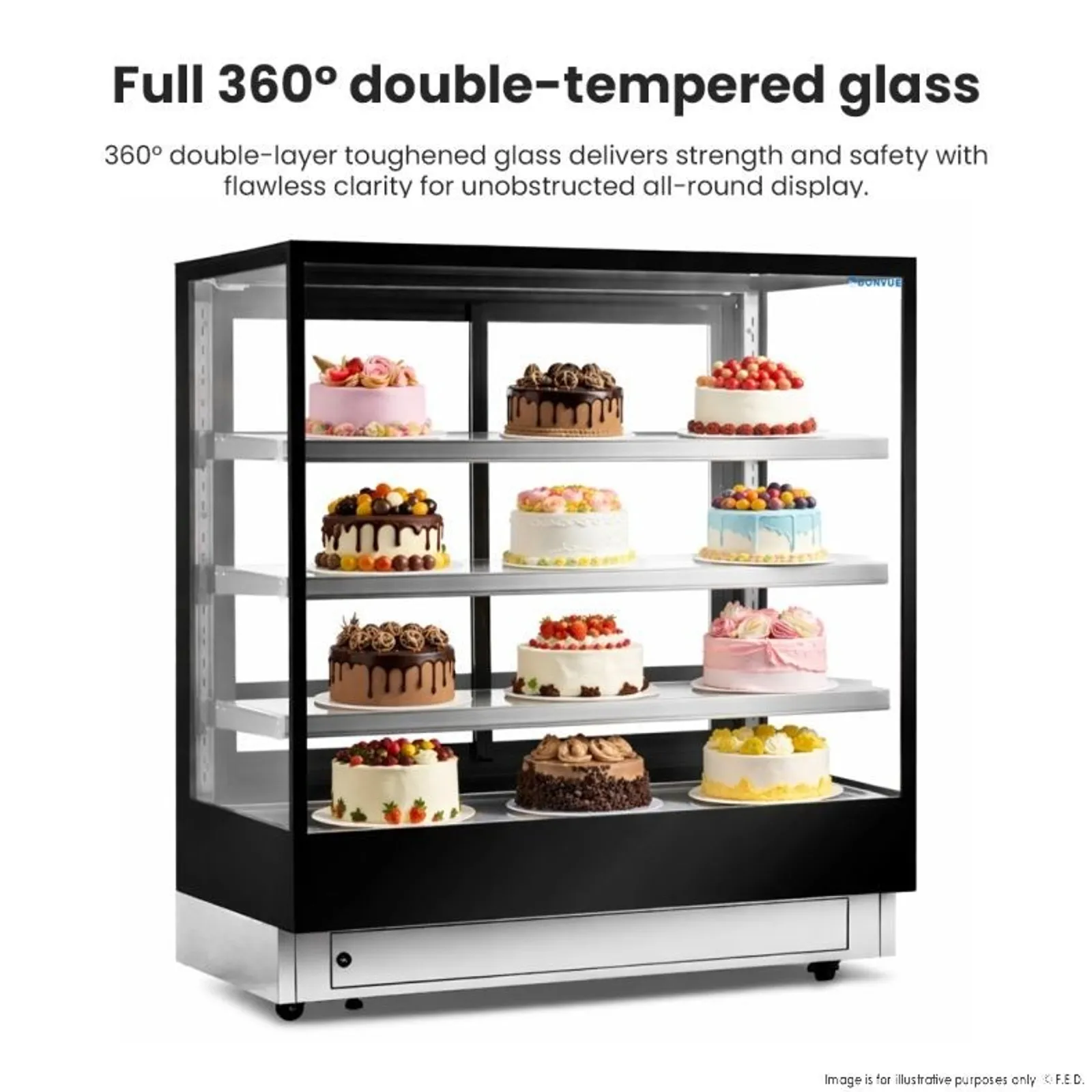 Bonvue CL1200-3S - Elite Cold Displays with 3 shelves, 1200mm