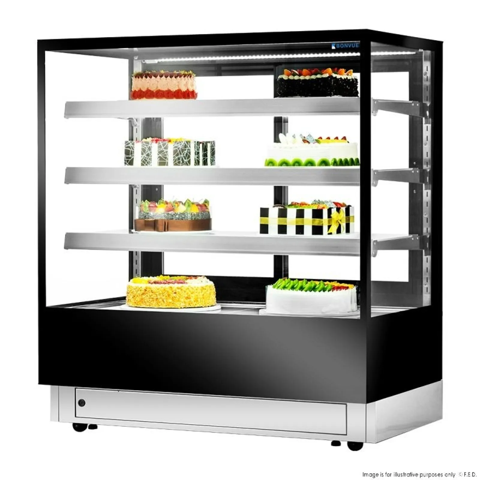 Bonvue CL1200-3S - Elite Cold Displays with 3 shelves, 1200mm