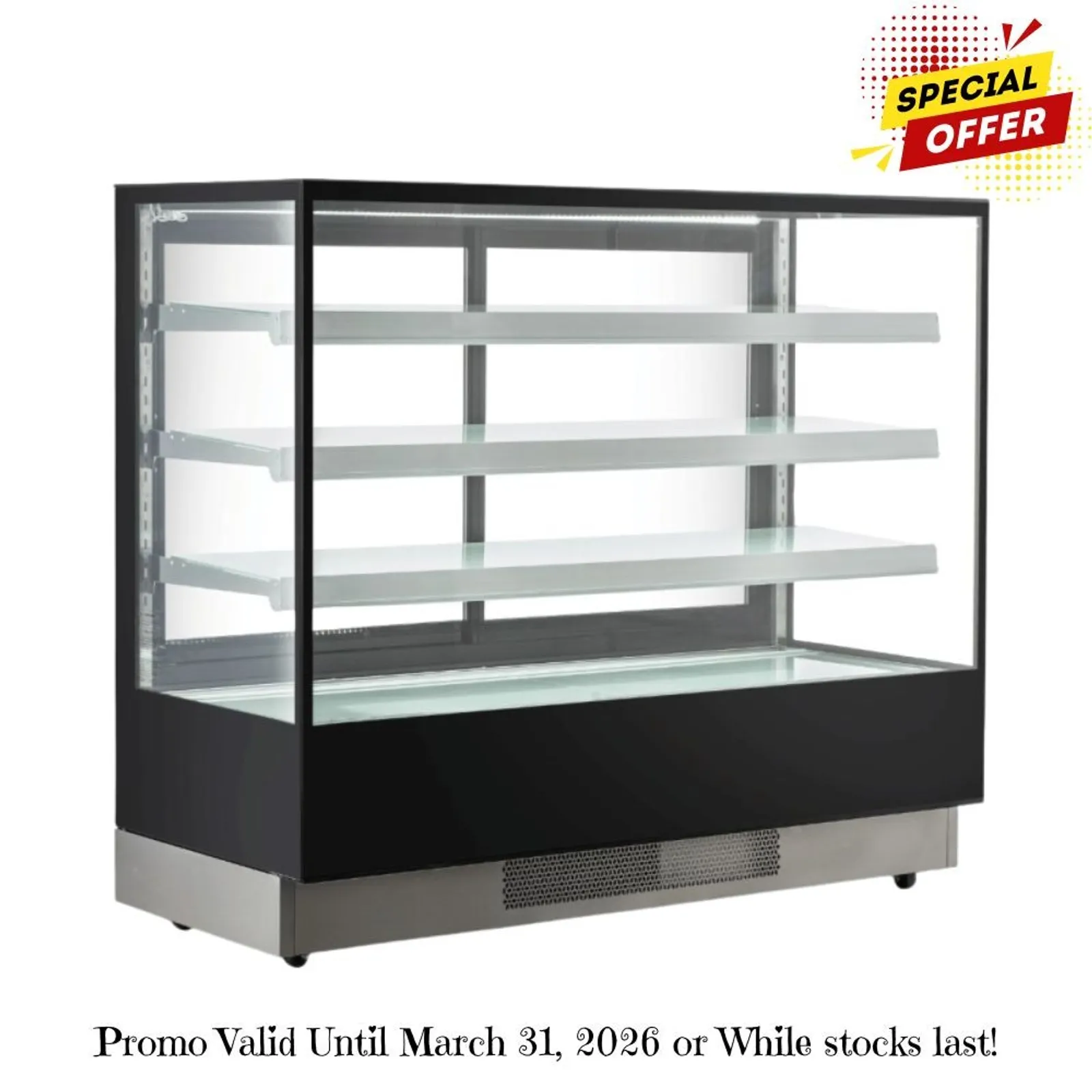 Bonvue CL1500-3S - Elite Cold Displays with 3 shelves, 1500mm