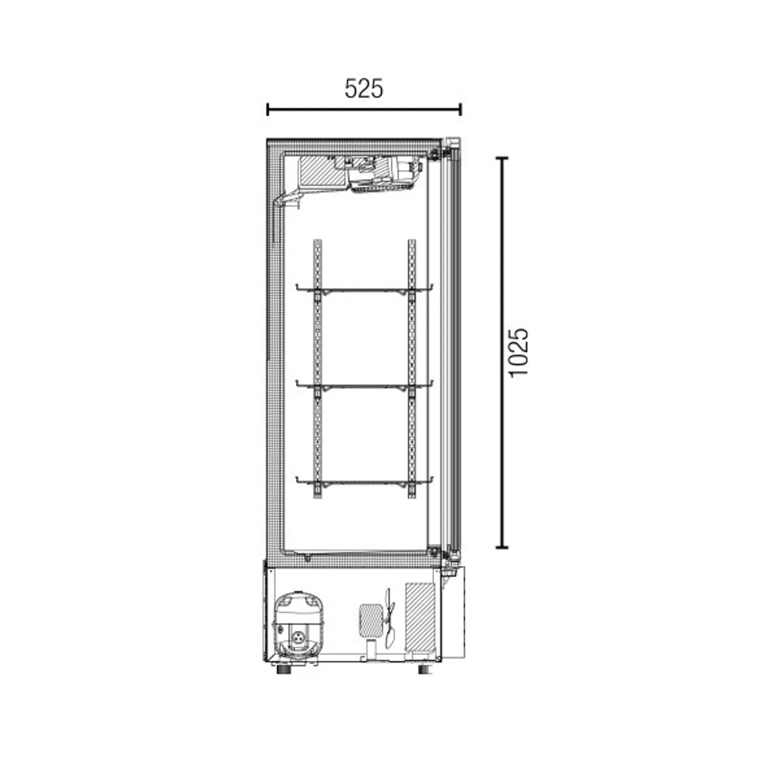 Exquisite DC150 - 1 Glass Door Upright Display Fridge – Black