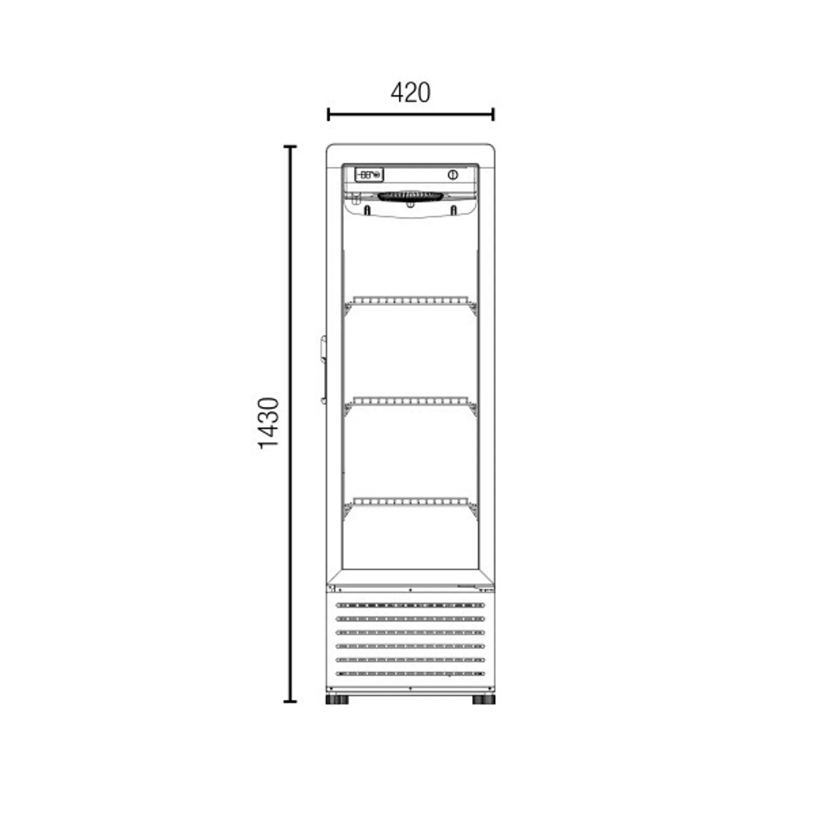 Exquisite DC150 - 1 Glass Door Upright Display Fridge – Black