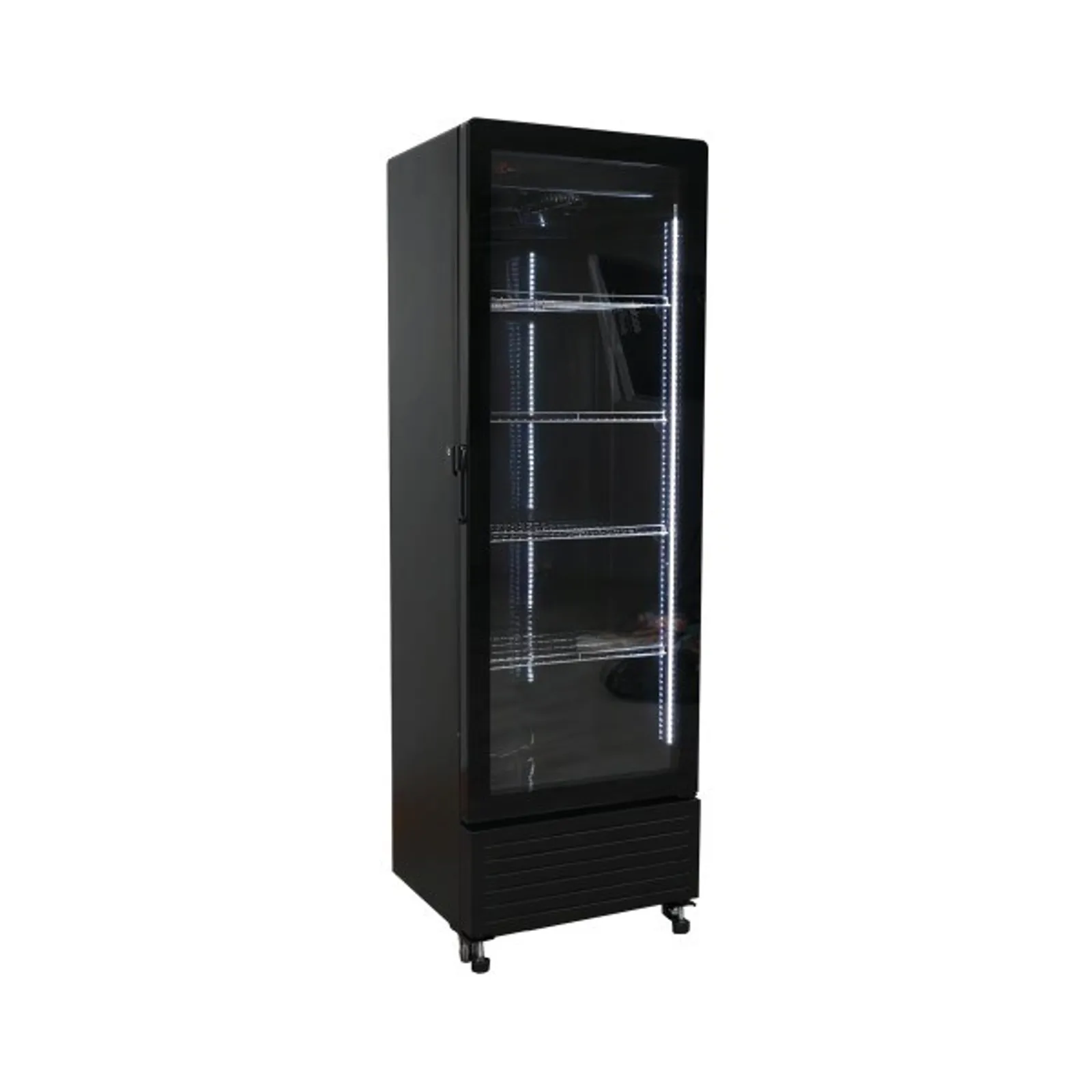 Exquisite DC360 - 1 Glass Door Upright Display Fridge – Black