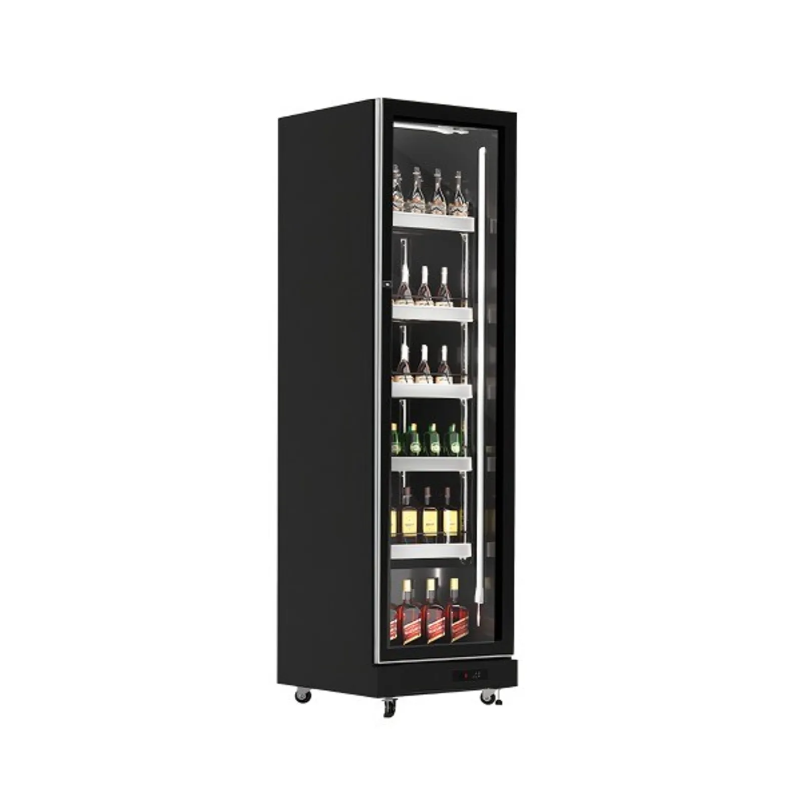 Exquisite DC410 - 1 Glass Door Upright Display Fridge – Black
