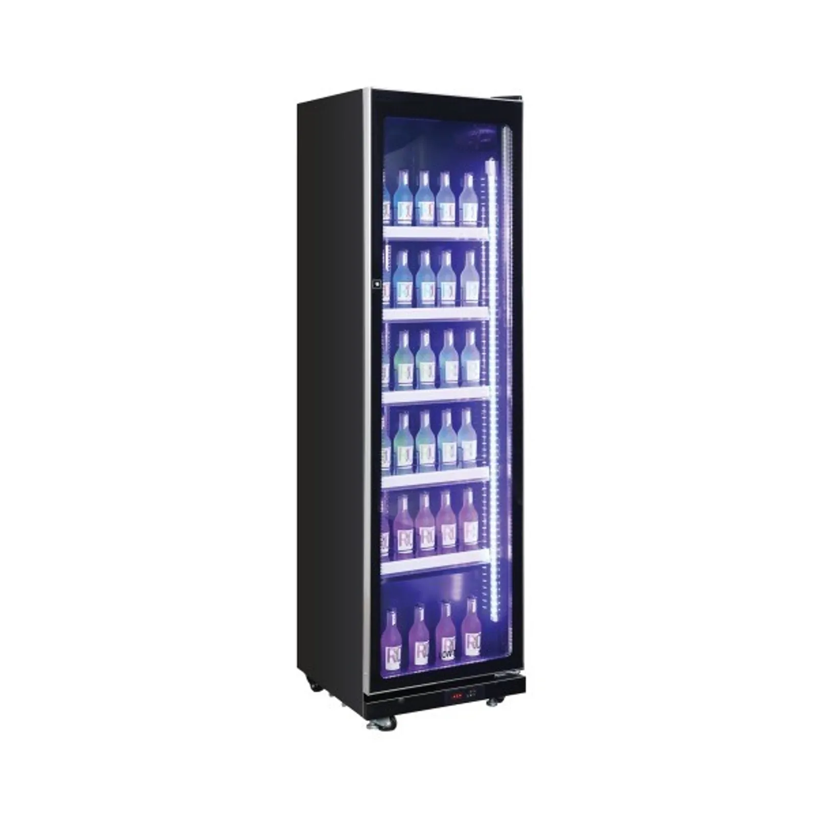 Exquisite DC410 - 1 Glass Door Upright Display Fridge – Black
