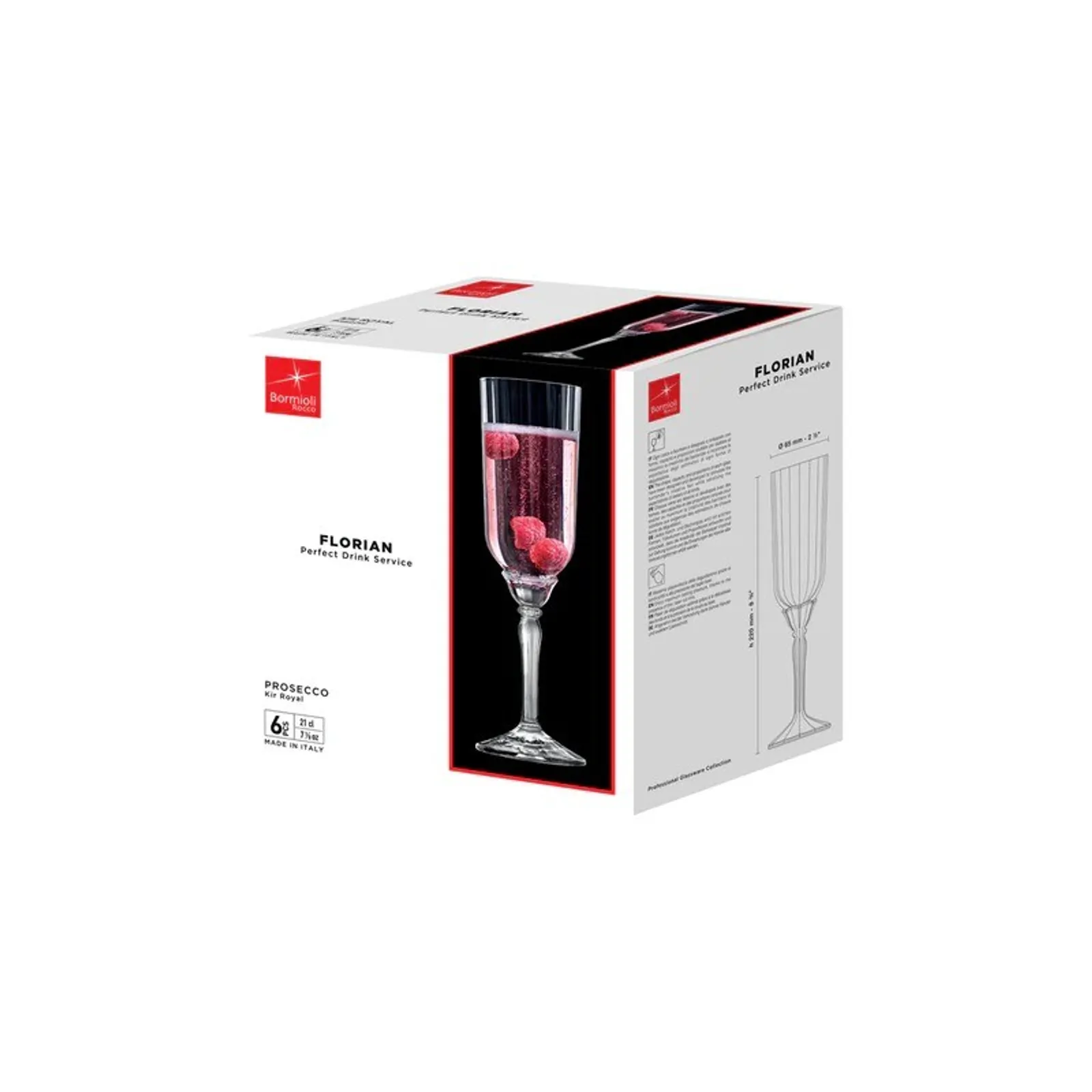 Bormioli Rocco - Florian Prosecco Glass 210ml