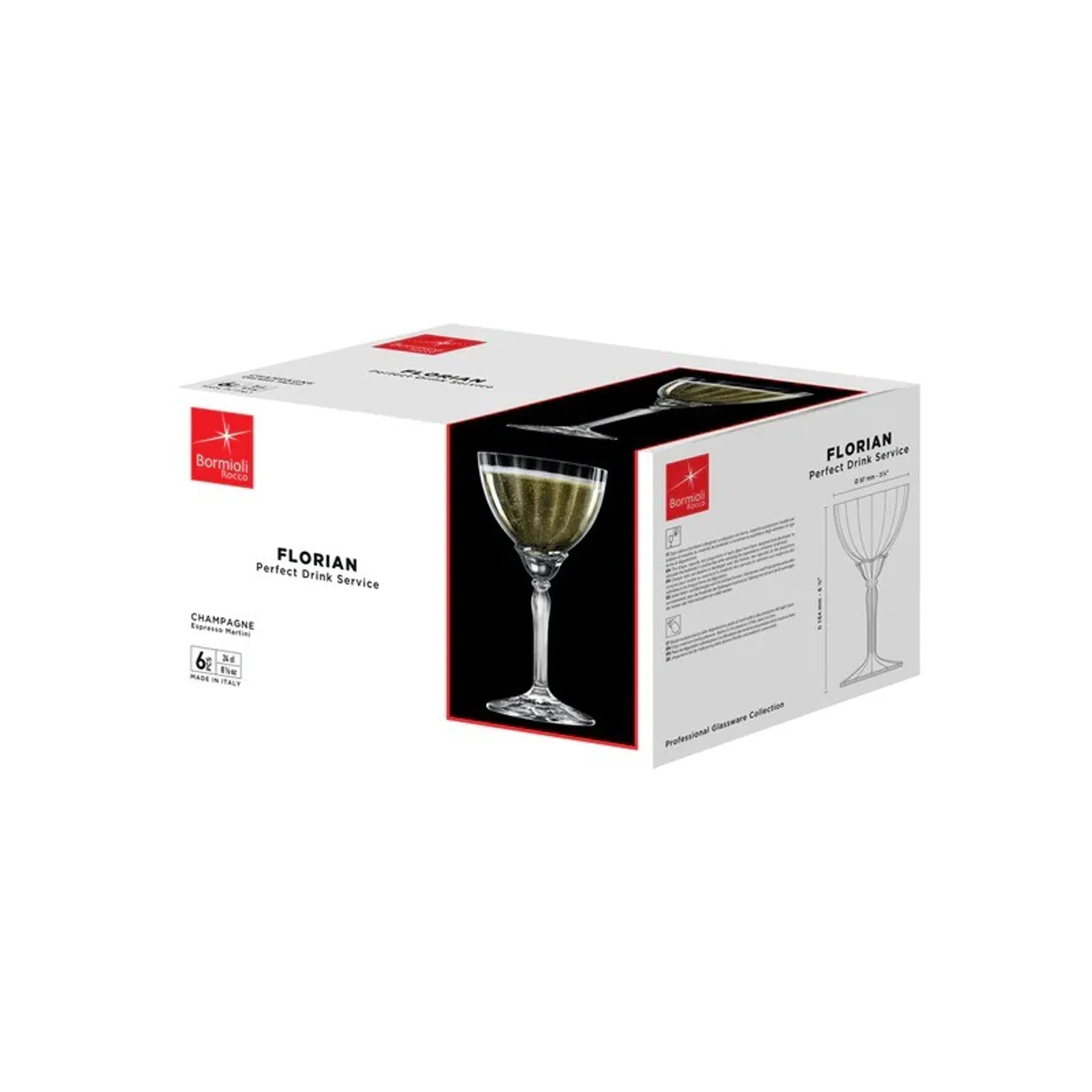 Bormioli Rocco - Florian Champagne Glass 240ml