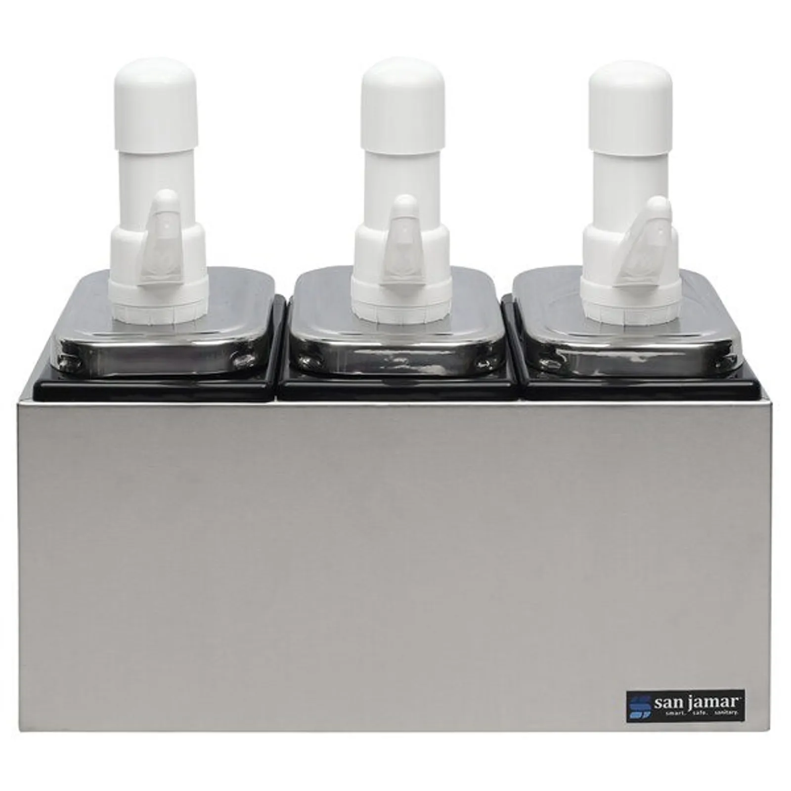 San Jamar P9713 - Condiment Pump Service Center - 3 Wells