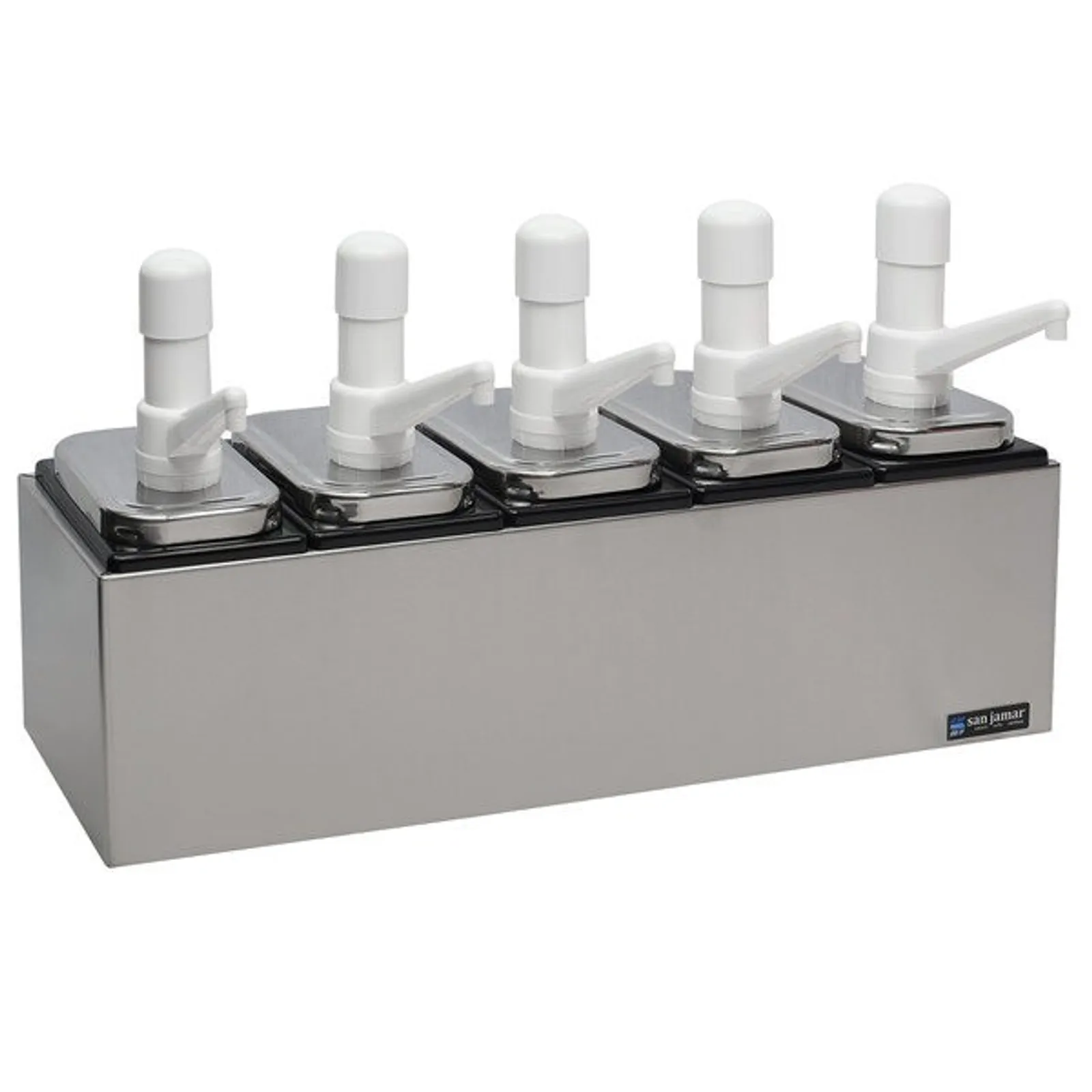 San Jamar P9715 - Condiment Pump Service Center - 5 Wells