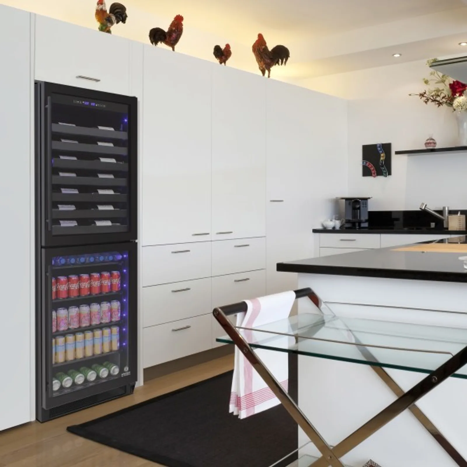 Vinotemp EL-100WBC-TS - 98 Bottle/200 can Dual Zone Wine & Beverage Centre