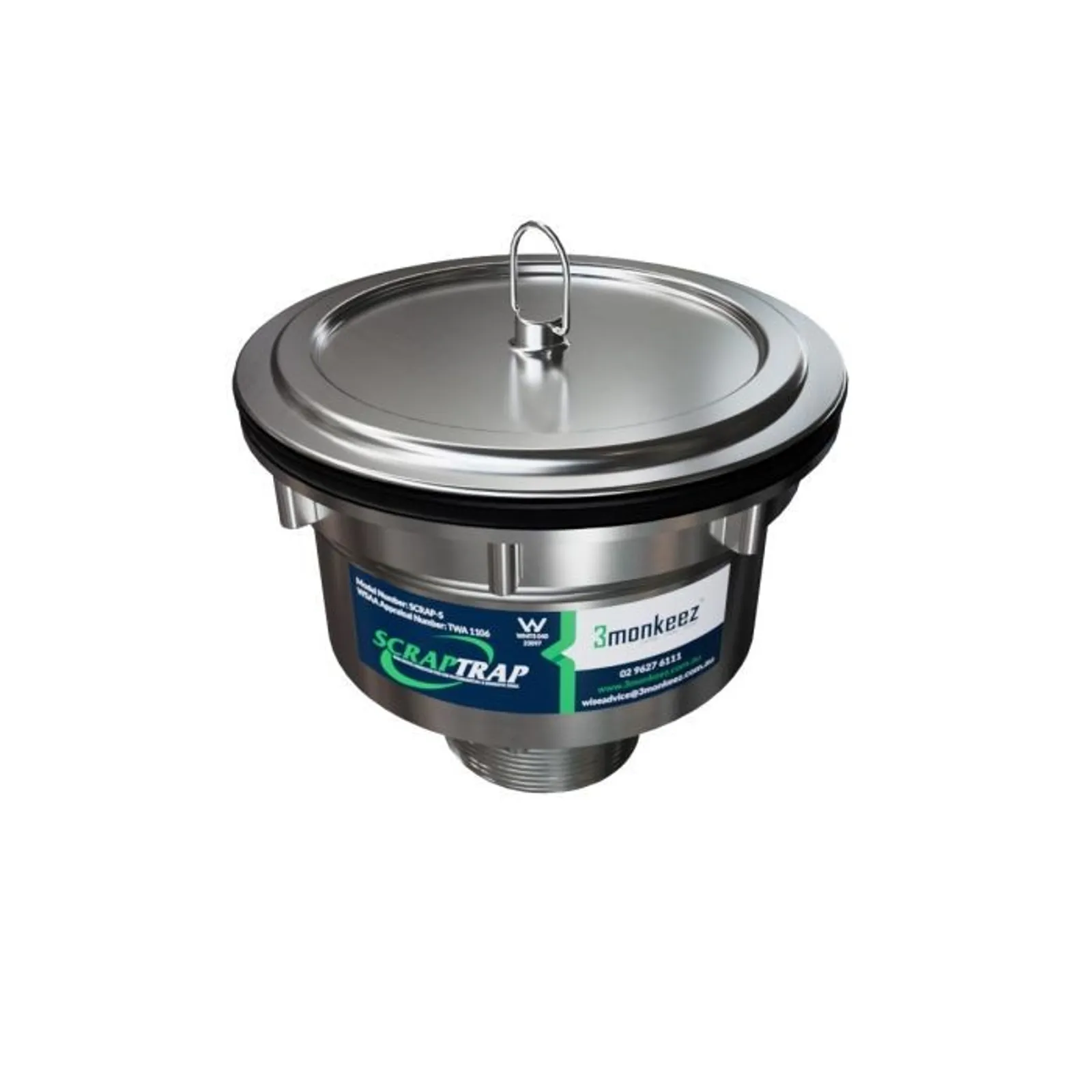 Scraptrap Scrap-S316 - 316 Cast Stainless Sink Waste Arrestor (127mm)