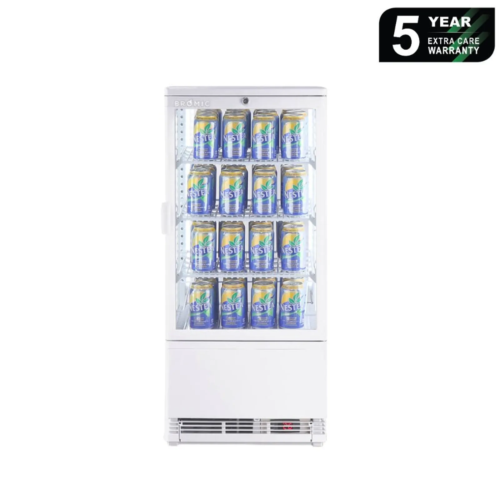 Bromic CT0080G4W-NR - Countertop Fridge - 78L - 1 Door - Flat Glass
