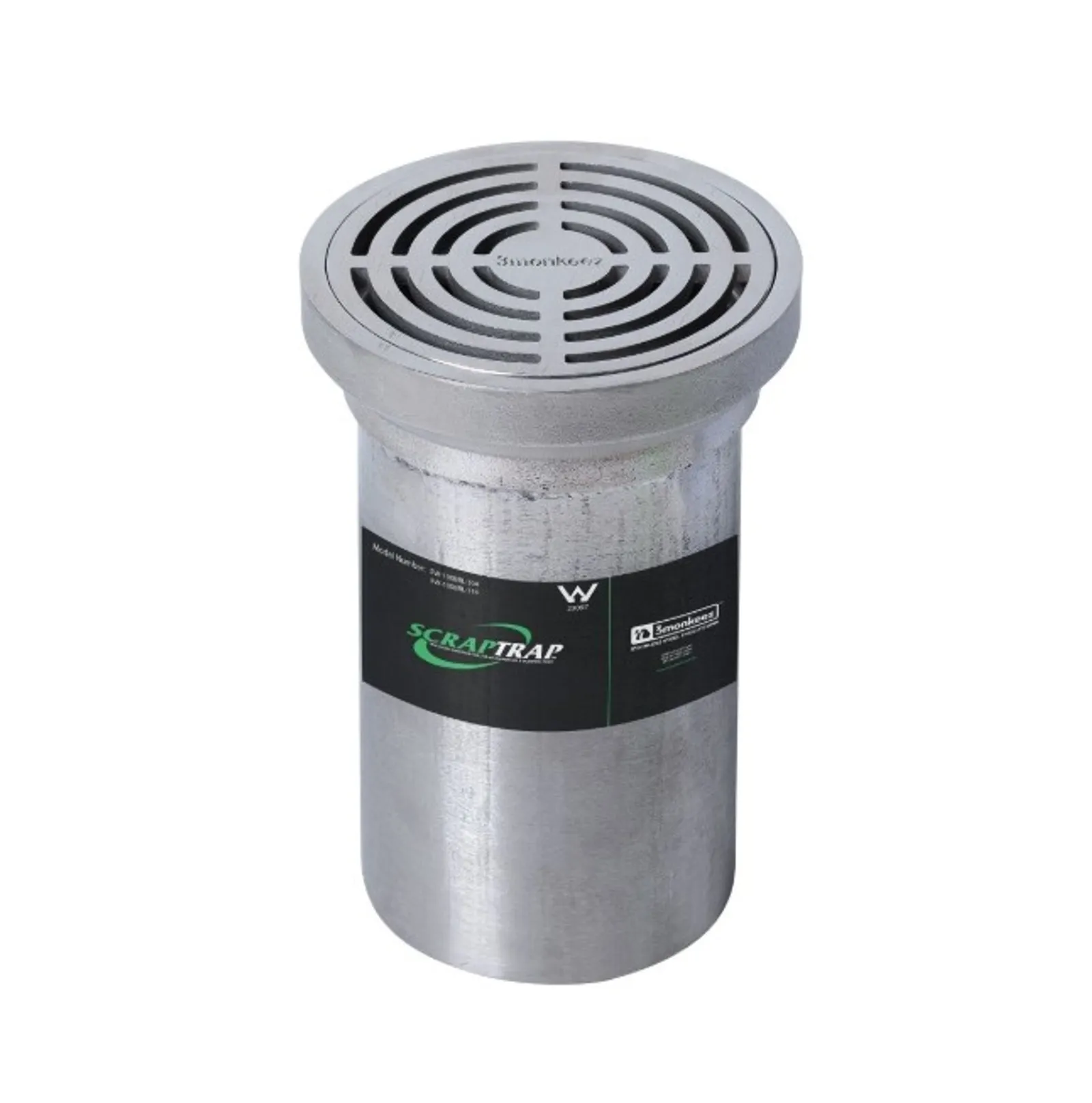 Scraptrap FW-100BRL-304 - 112mm Round Drop in Floor Waste Arrestor Suits 100mm Pipe (Heel Proof)