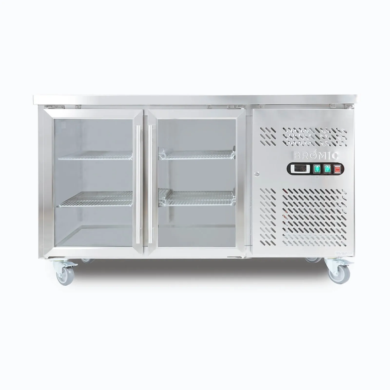 Bromic UBC1360GD-NR - Under Bench Display Fridge - 282L - 2 Doors - Glass