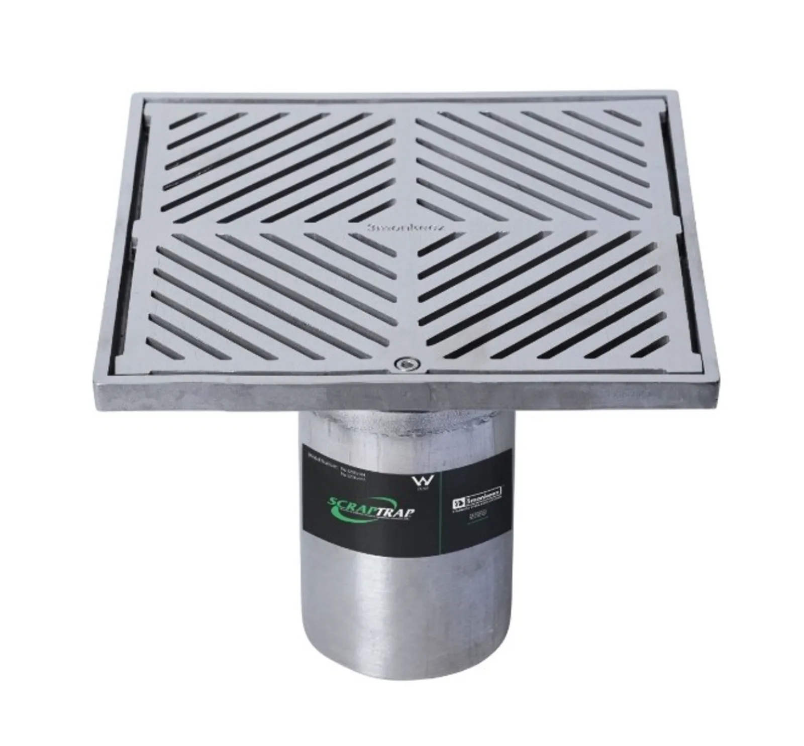 Scraptrap FW-225BS-304 - 225mm Square Floor Waste Arrestor Suits 100mm Pipe (Heel Proof)