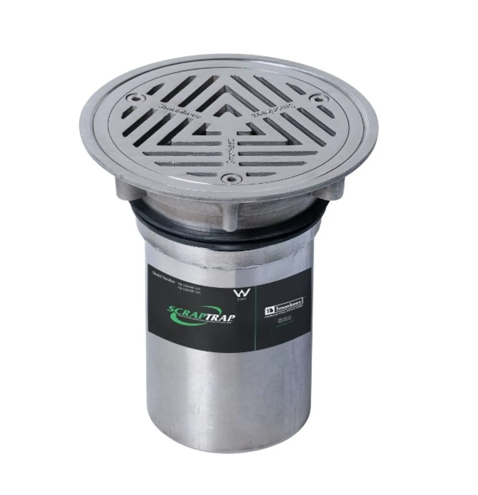 Scraptrap FW-100VRBT-304 - 150mm Round Vinyl Floor Waste Arrestor Suits 100mm Pipe (Heel Proof)