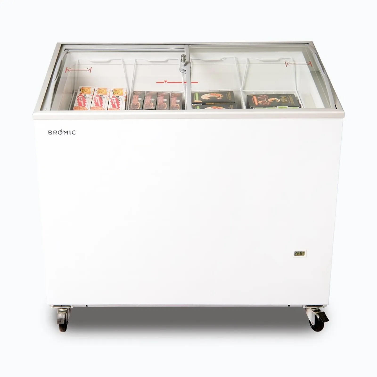Bromic CF0300ATCG - Display Chest Freezer - 264L - Curved Glass Top