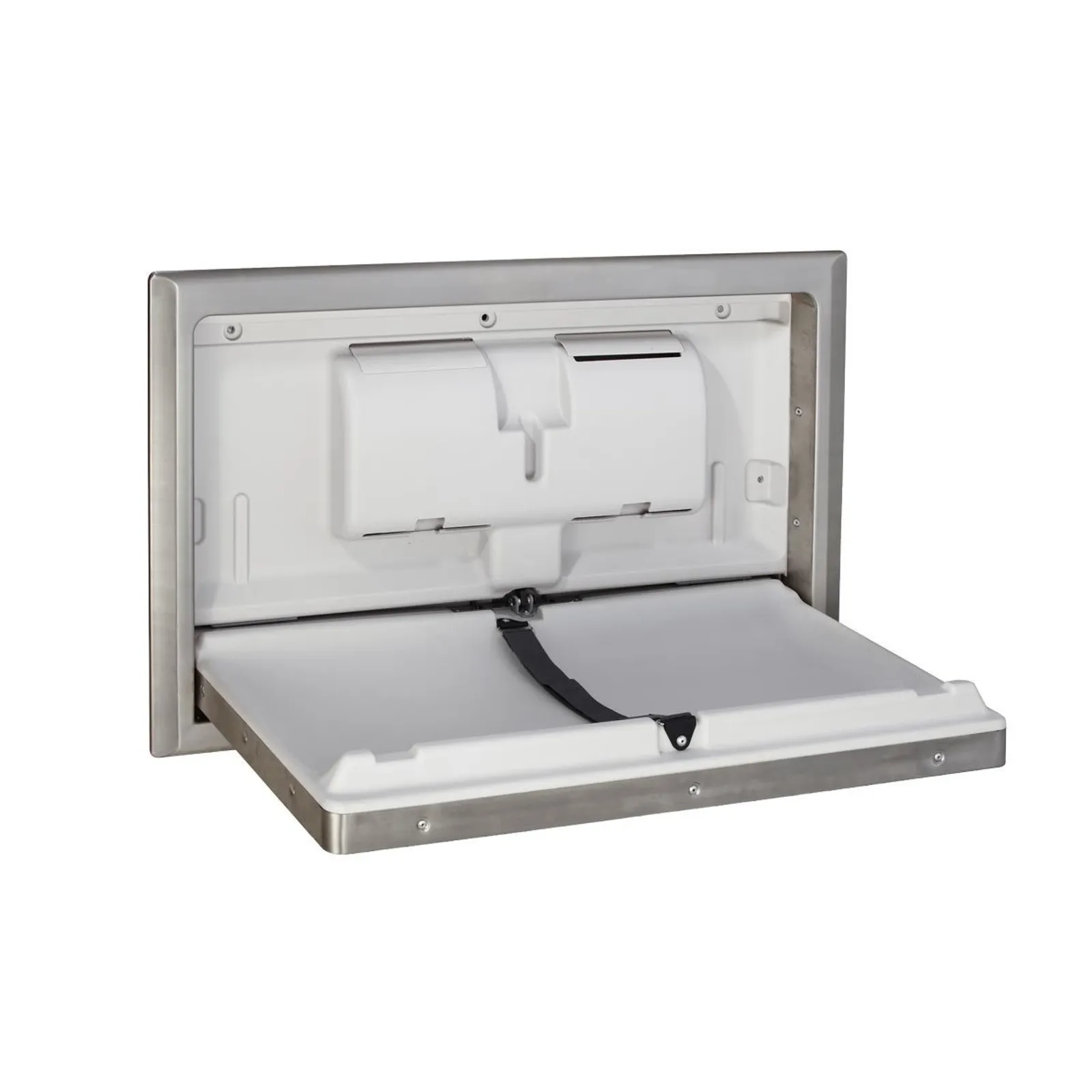 3Monkeez WA-SBCSH-R - Recessed S/S Clad Horizontal Baby Change Station