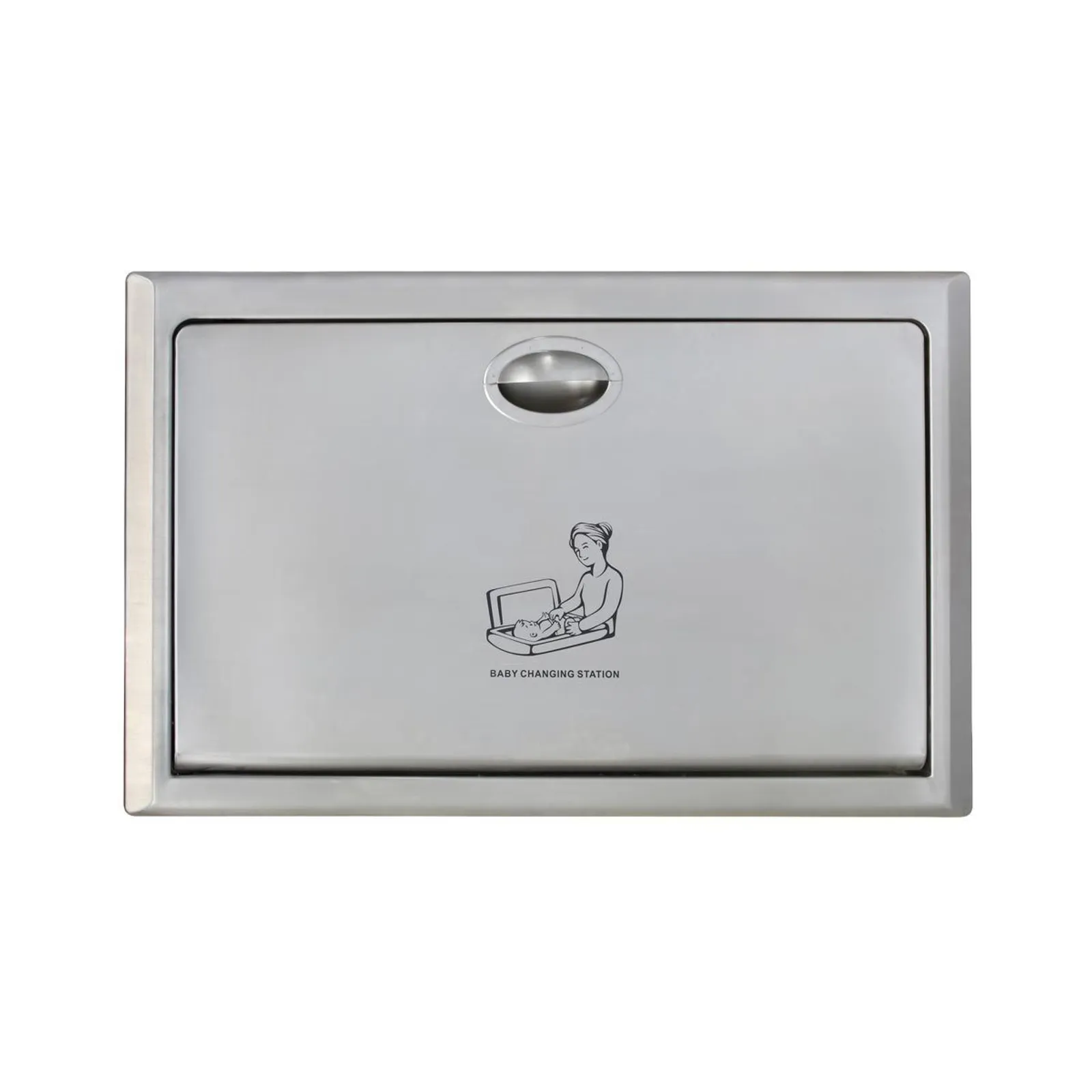 3Monkeez WA-SBCSH-R - Recessed S/S Clad Horizontal Baby Change Station