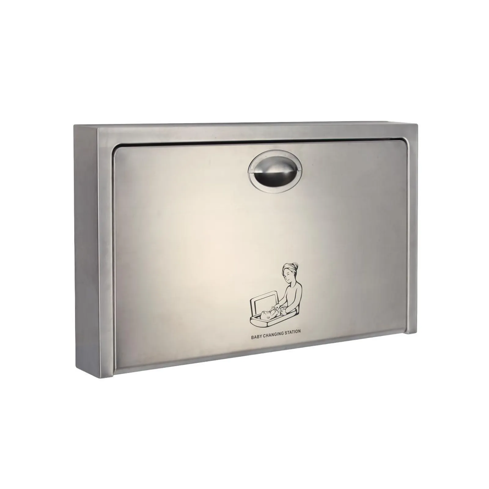 3Monkeez WA-SBCSH-SM - Surface Mounted S/S Clad Horizontal Baby Change Station