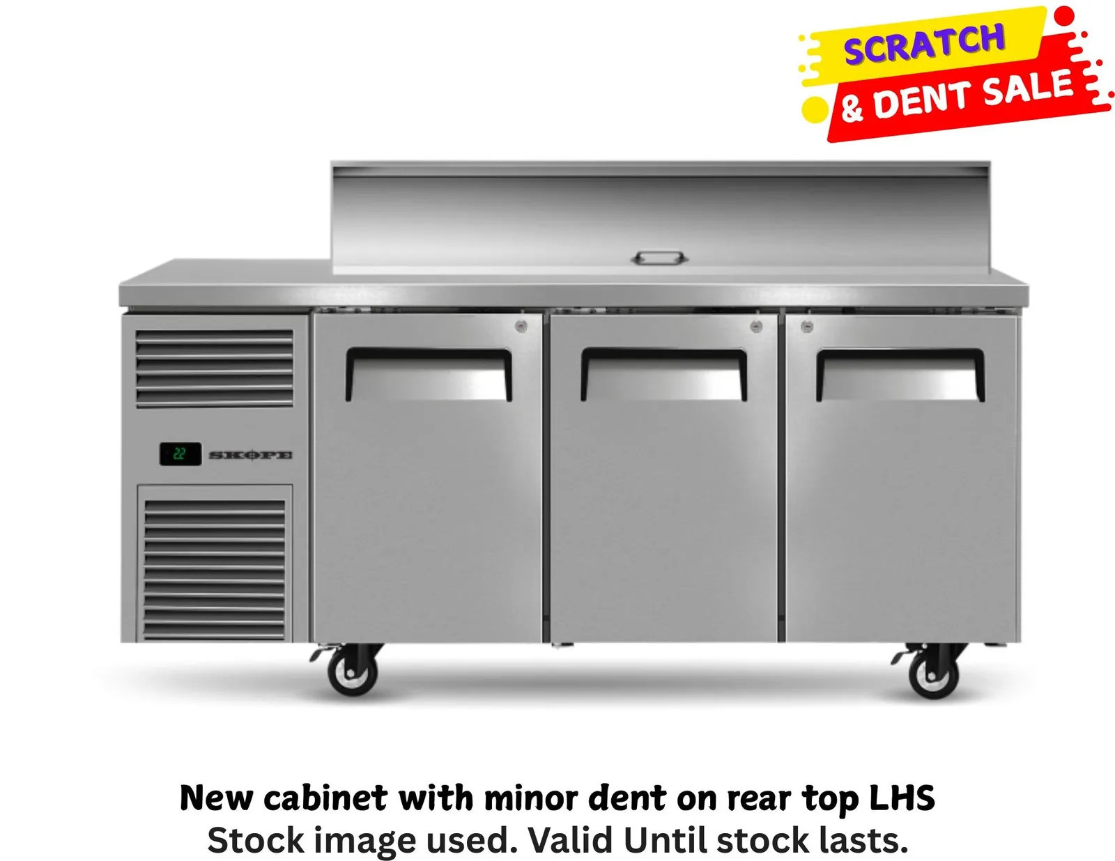 Skope ReFlex RF7.PPS.3.SD - 3 Solid Door GN Compatible Salad Preparation Fridge - Clearance