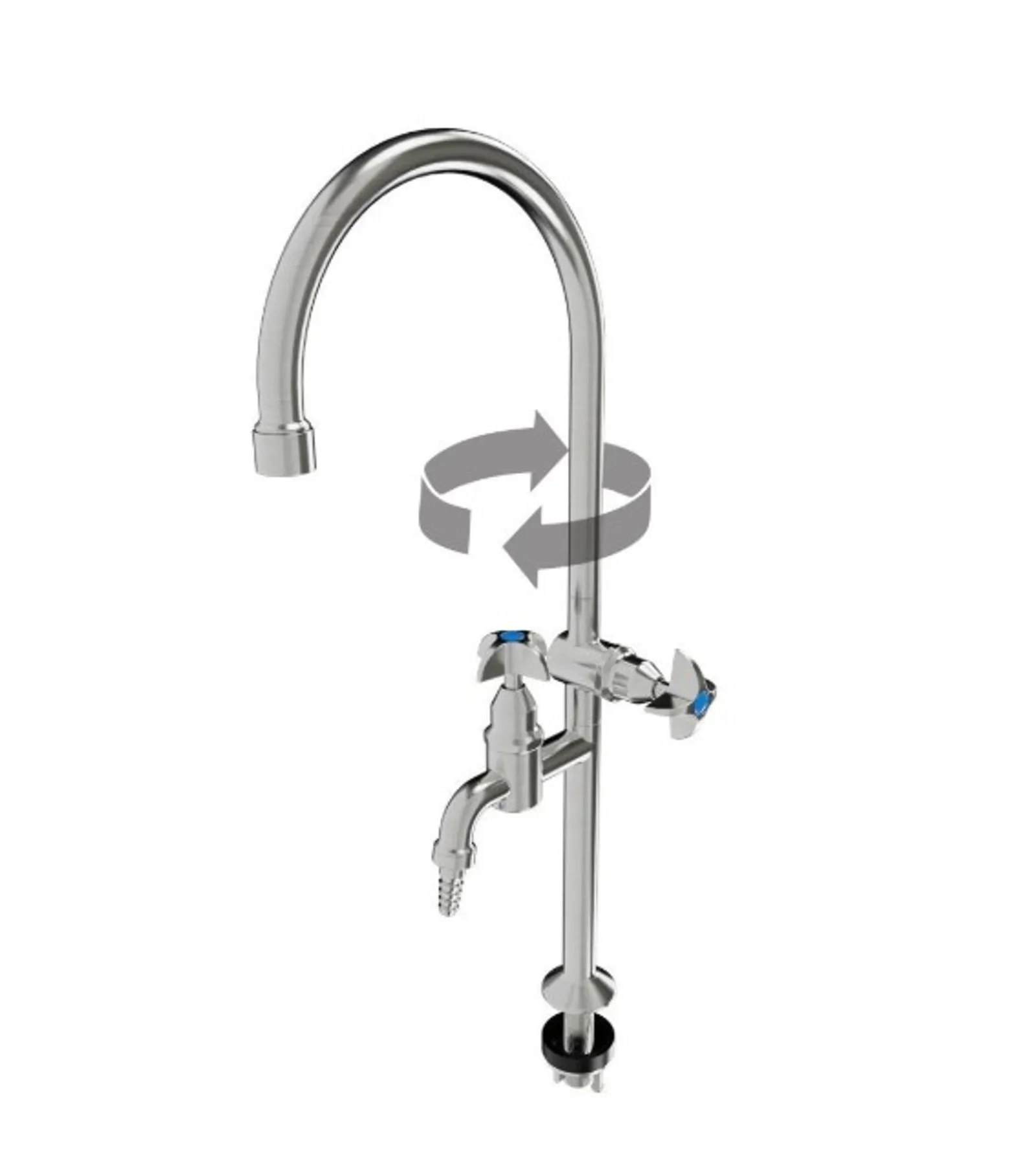 Guardian Tapware T-3MSS-LABSG08-A - School Pattern Type 8 Laboratory Tap with Vandal Resistant Aerator on Main Swivel Spout