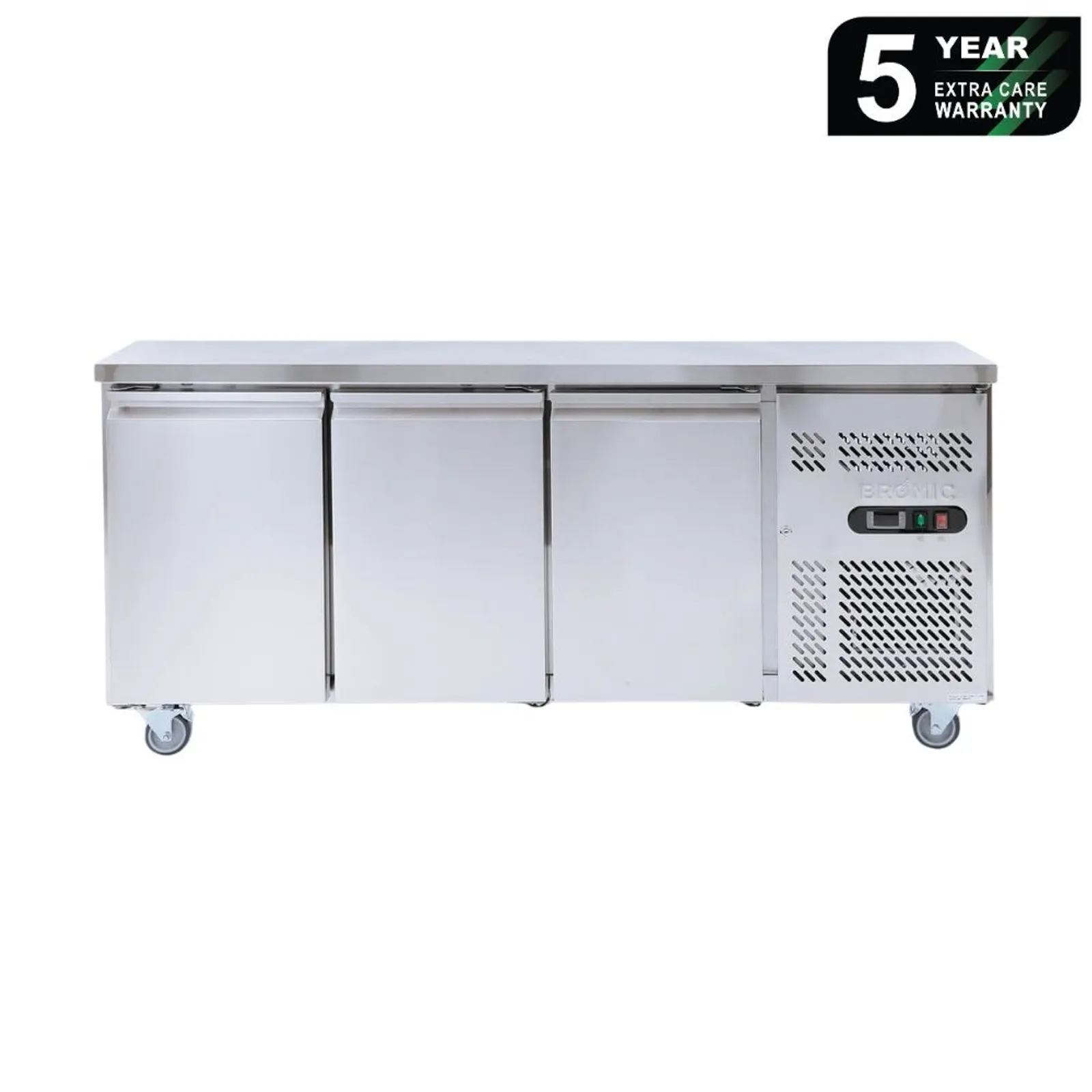 Bromic UBF1795SD - Under Bench Freezer - 417L - 3 Doors - Stainless Steel