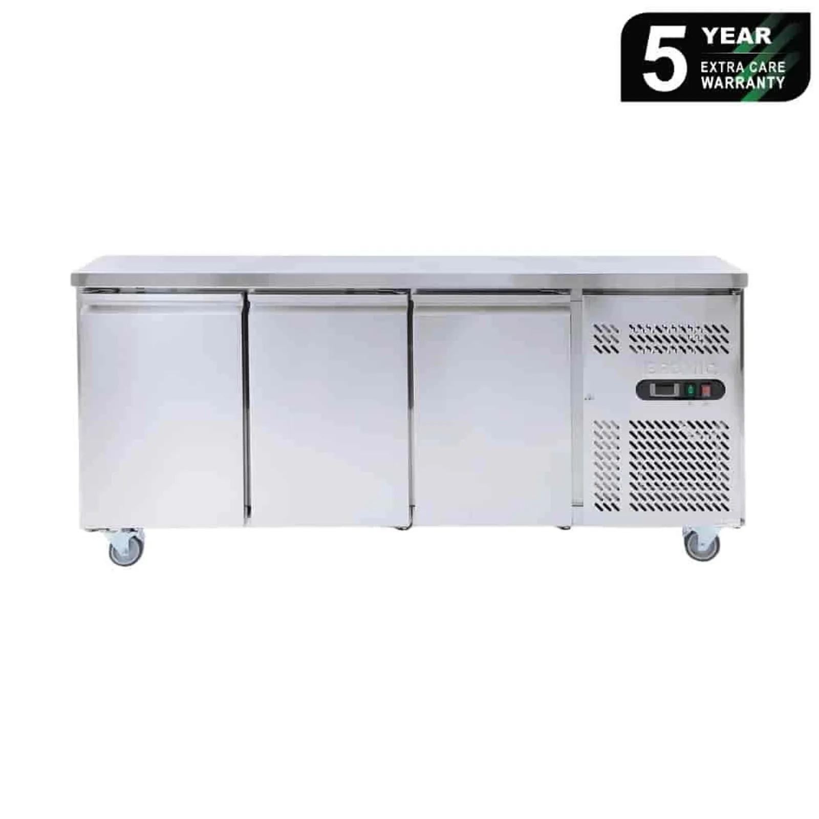 Bromic UBF1795SD - Under Bench Freezer - 417L - 3 Doors - Stainless Steel