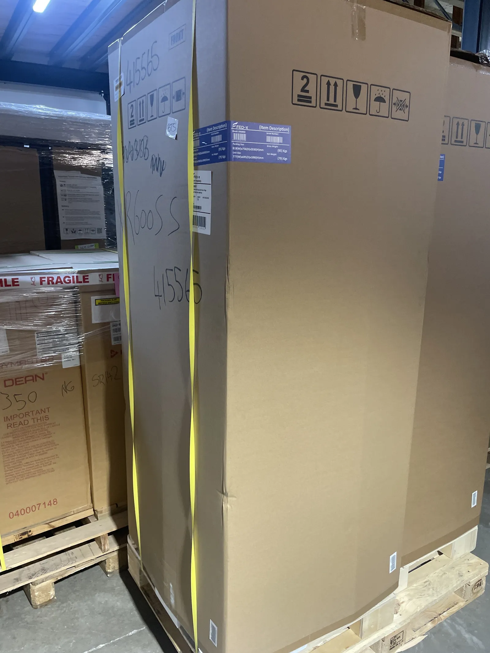 FED-X XF600SS - Stainless Steel Upright Static Freezer - Clearance
