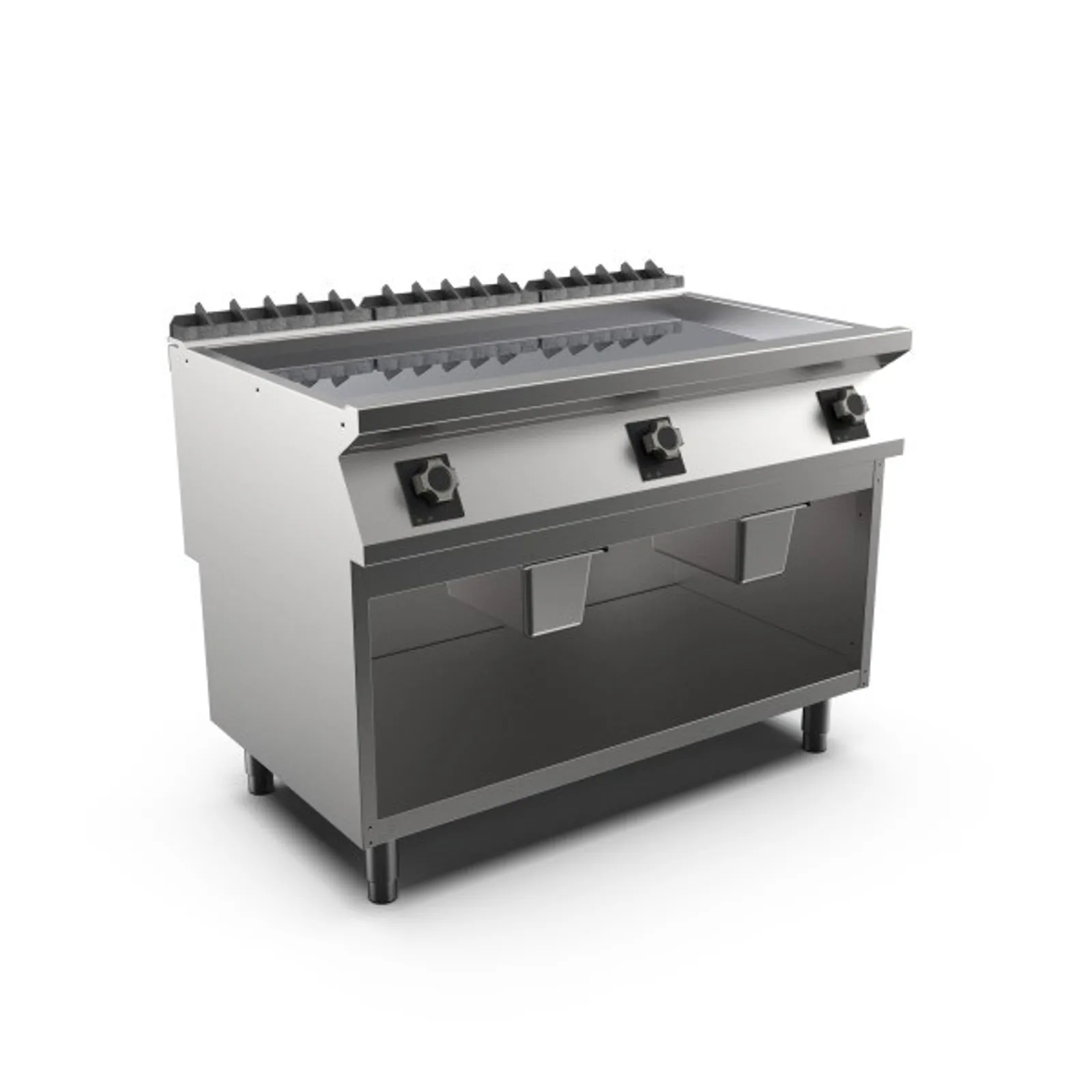Mareno FT912ELCG - M1 90 Series 1200mm Wide Electric Chrome Frytop on Open Stand
