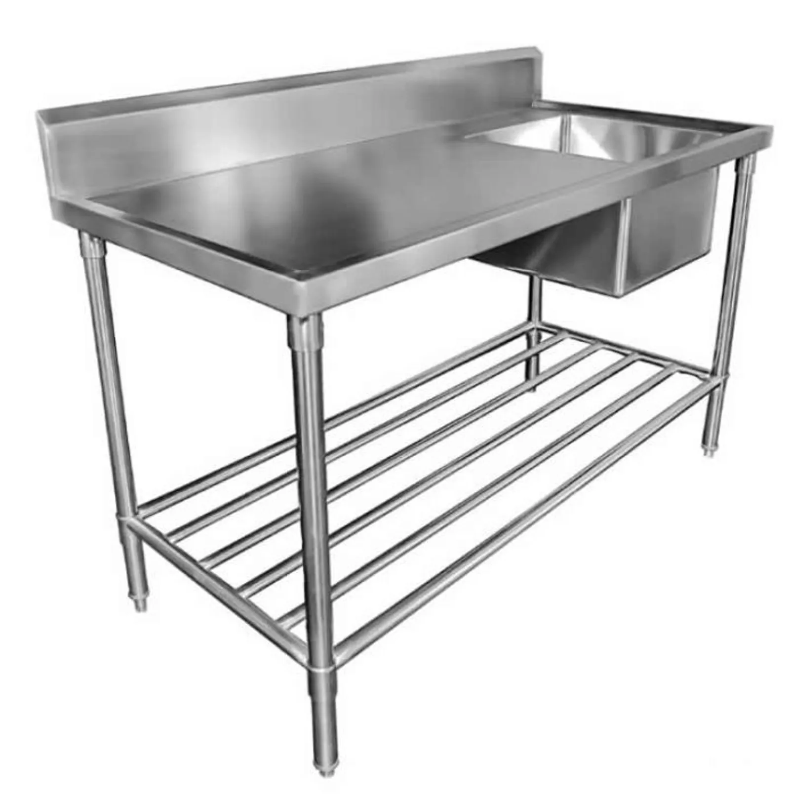 Mixrite SS1624L - Sink Bench with Splashback 2400mm