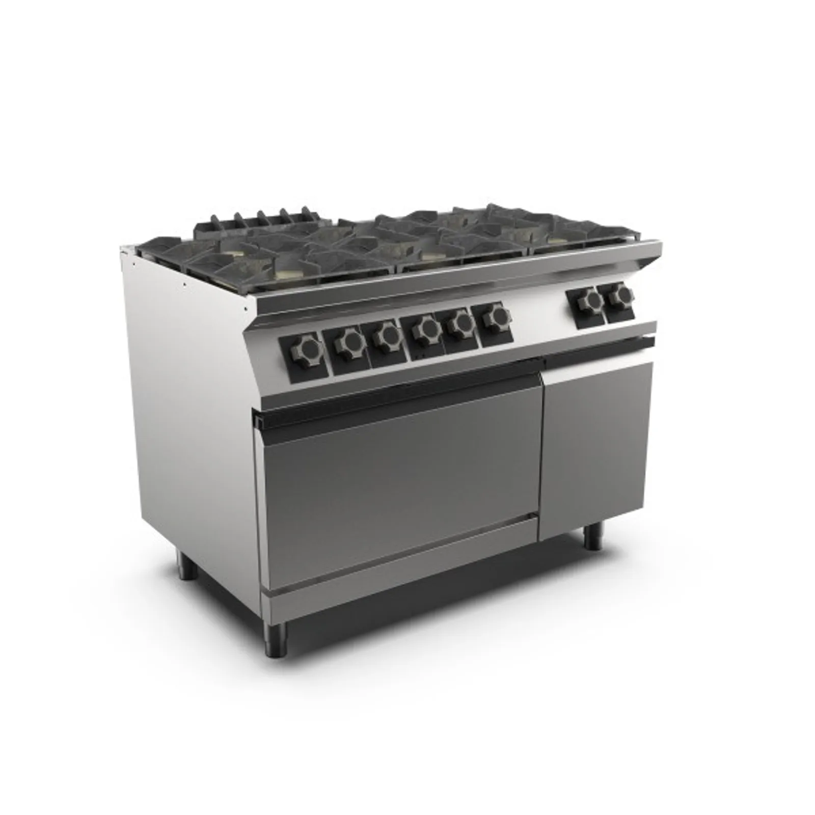 Mareno PC712GFE-NG - M1 70 Series 6 Burner Gas Cook Top Range with Static Electric Oven