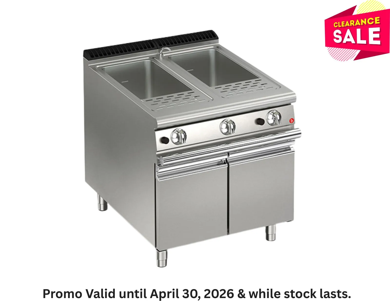 Baron Q70CP/G800 - 26+26L Double Basin Gas Pasta Cooker - Clearance (2)