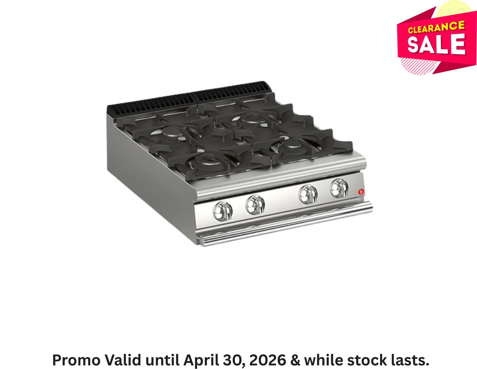 Baron Q90PC/G8005 - 4 Burner Gas Cook Top - Clearance (2)